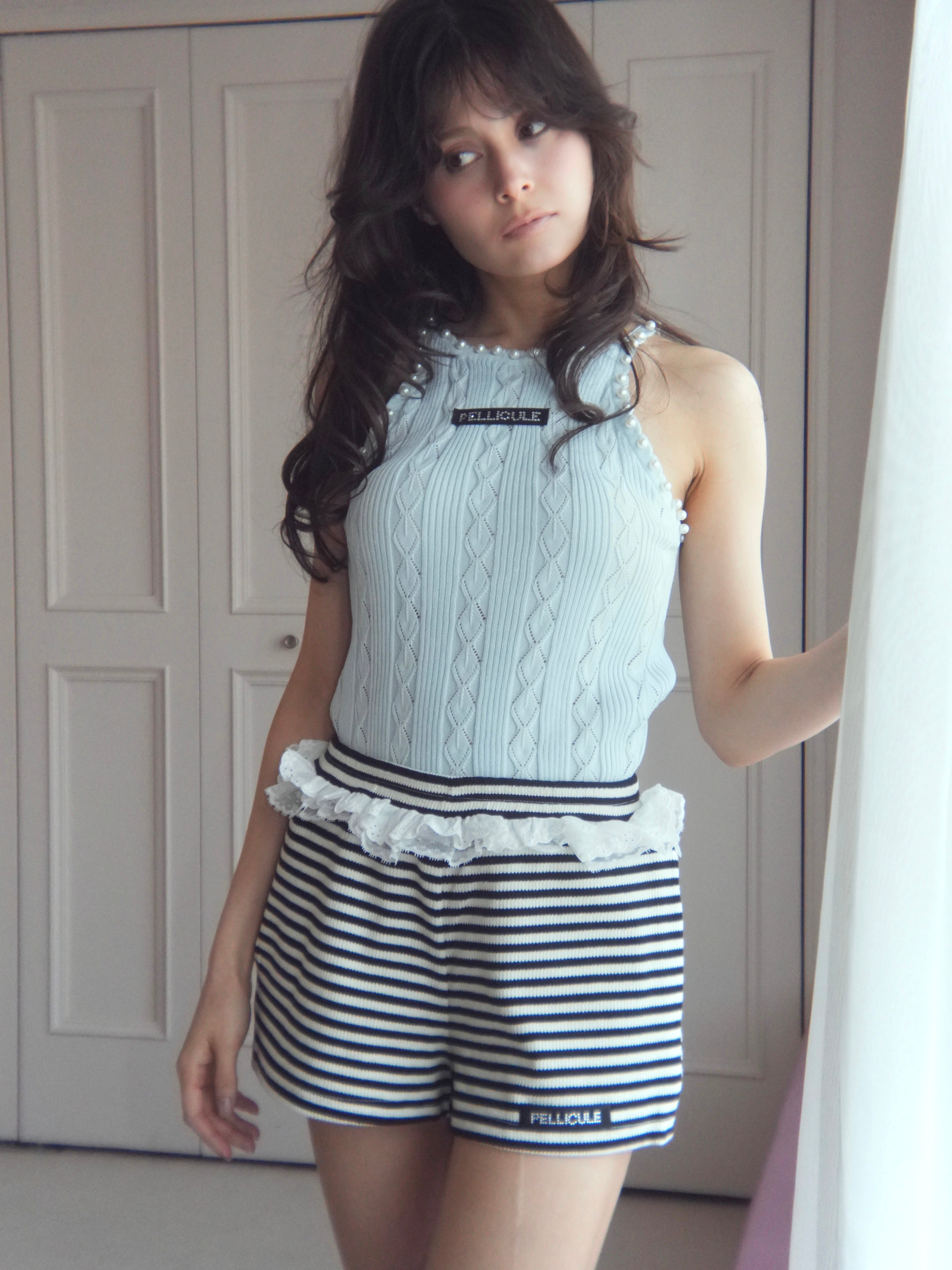 pearl halter camisole