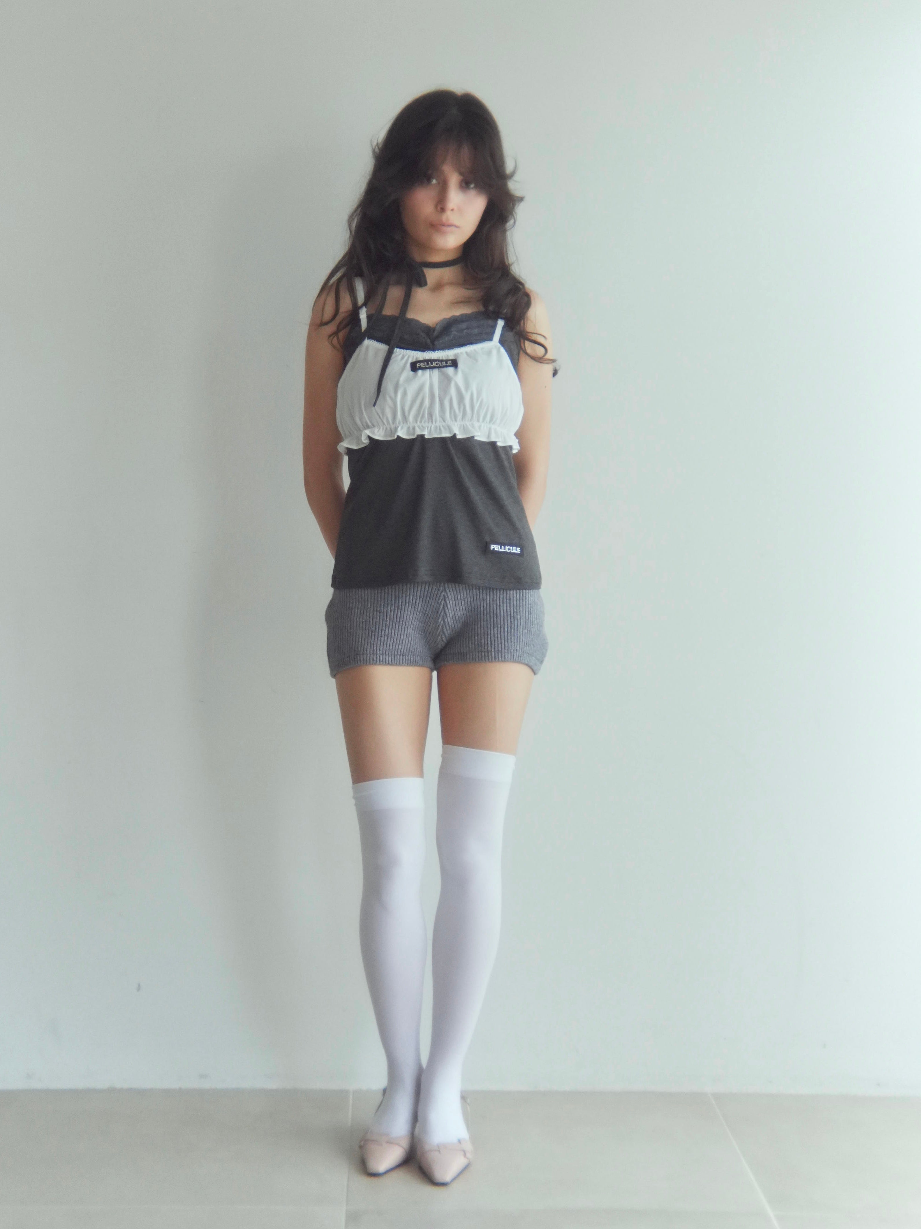 frontgather halter camisole
