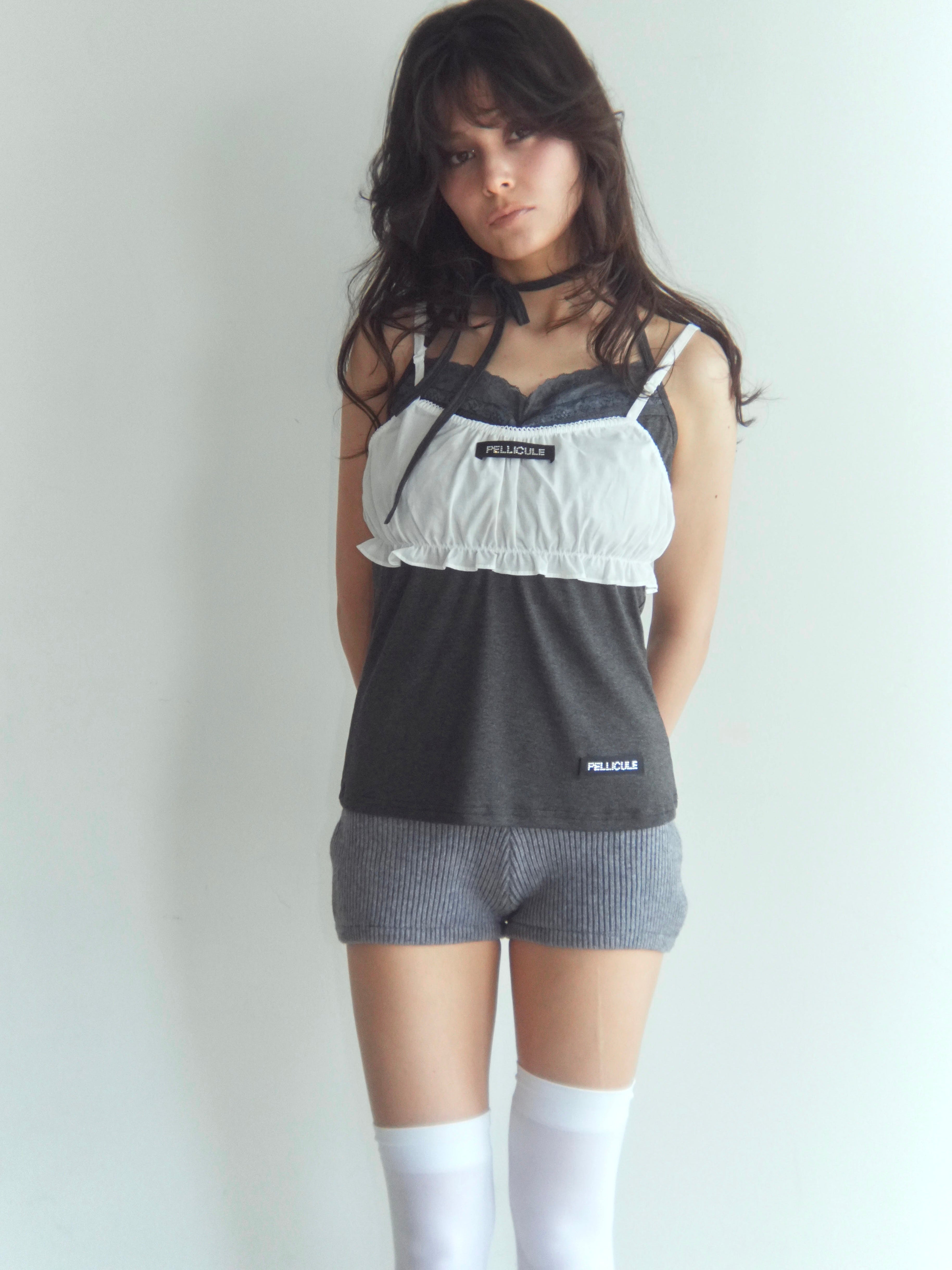 frontgather halter camisole