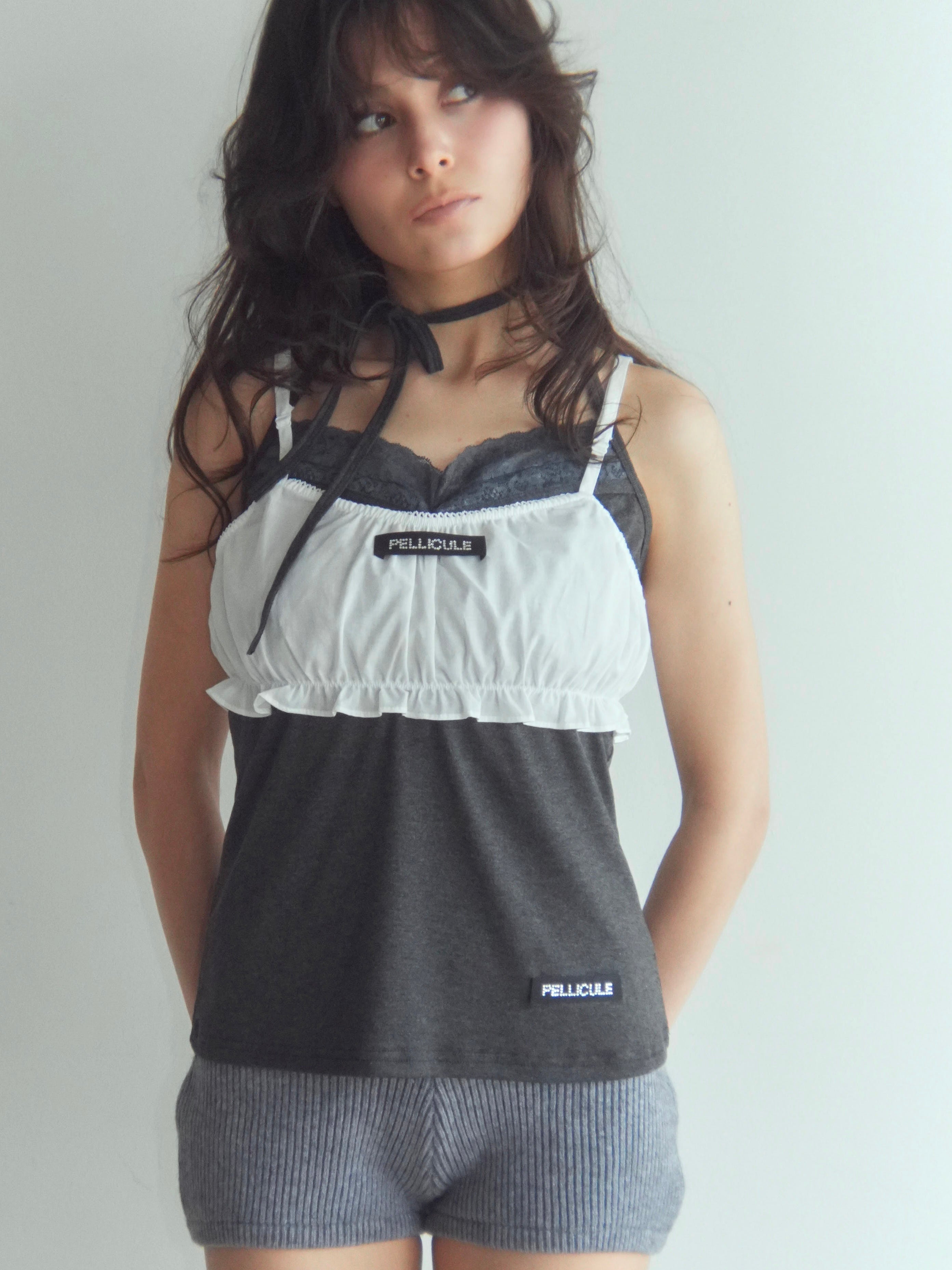 frontgather halter camisole