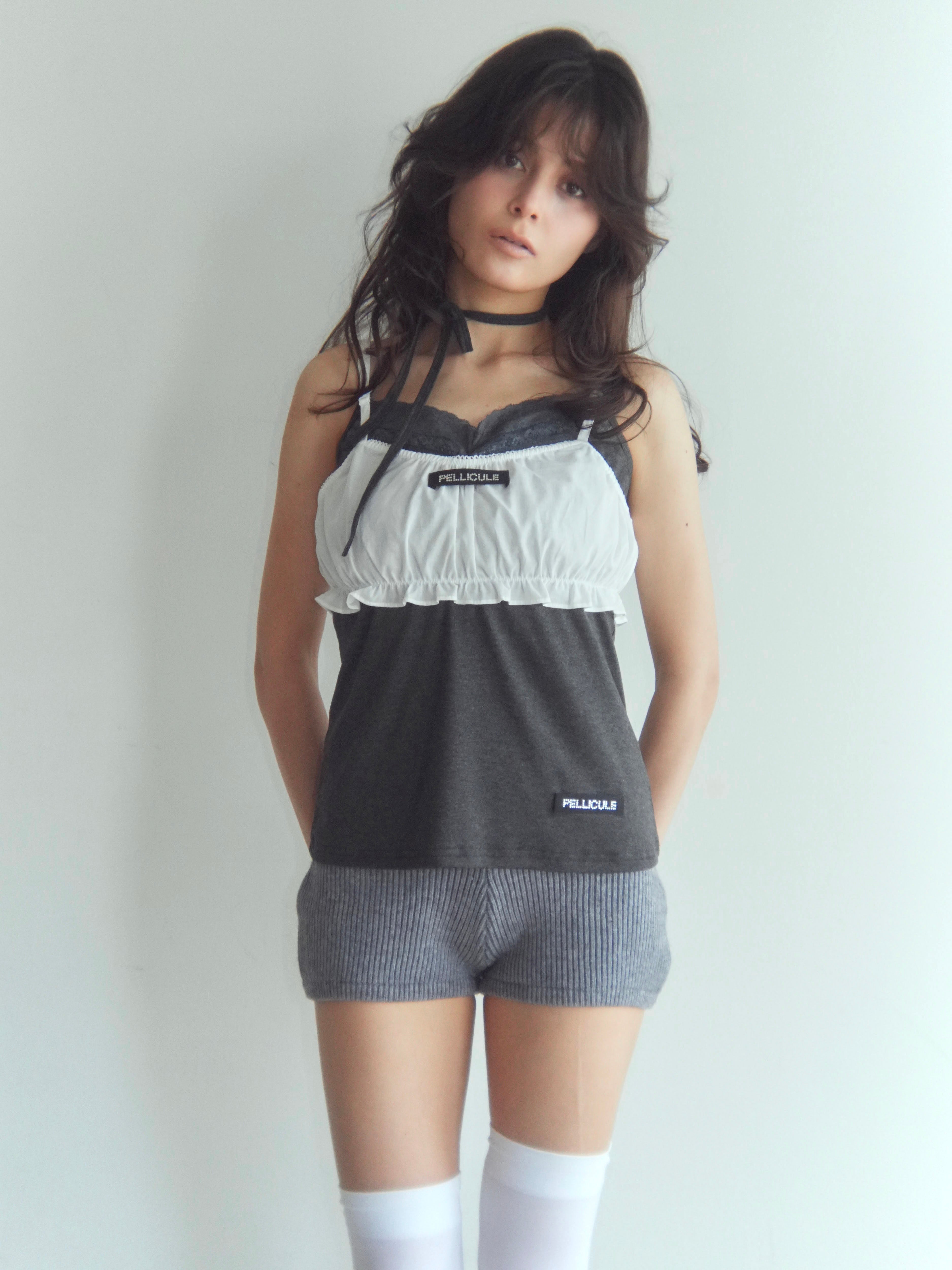 frontgather halter camisole