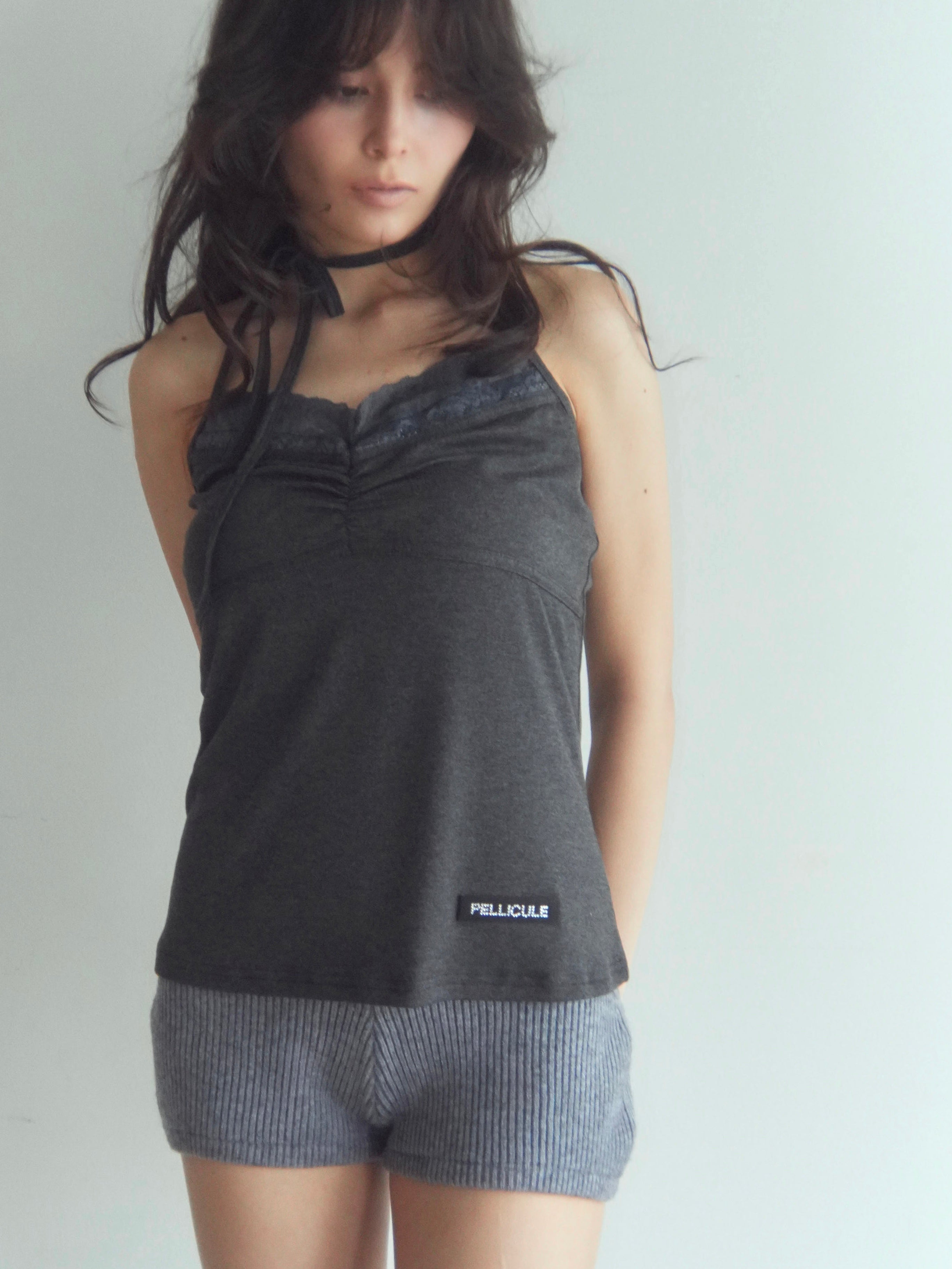 frontgather halter camisole