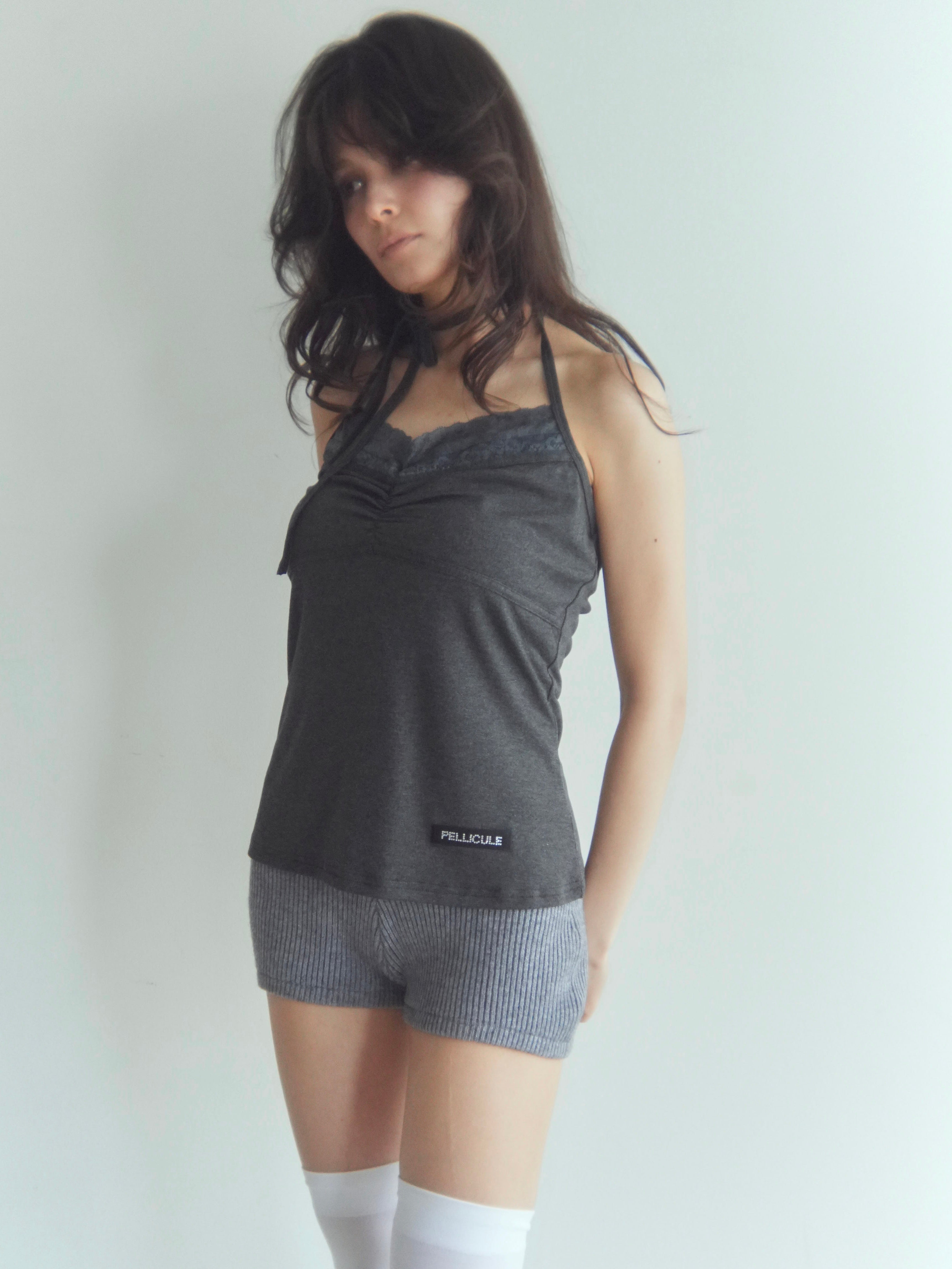 frontgather halter camisole
