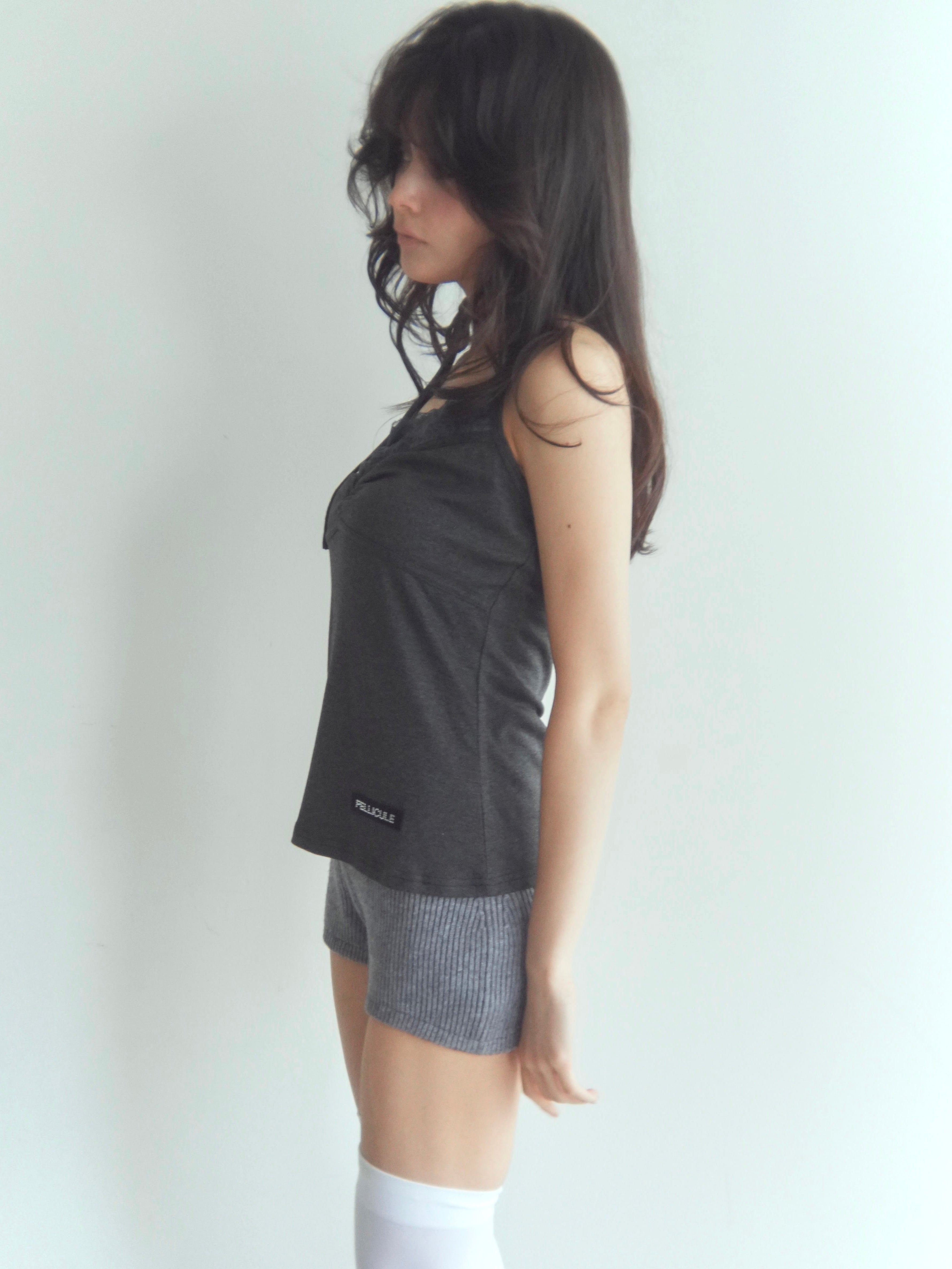 frontgather halter camisole