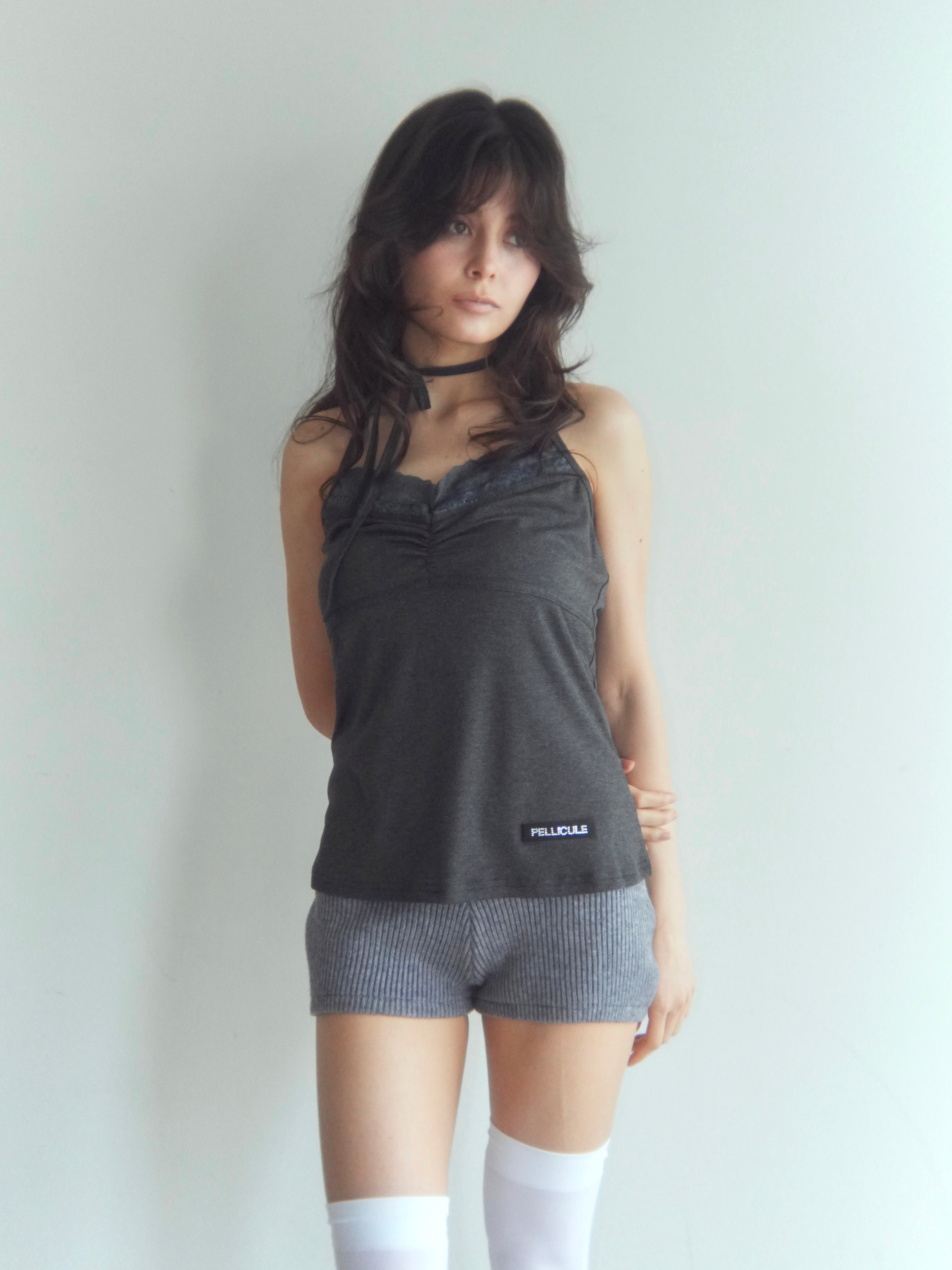 frontgather halter camisole