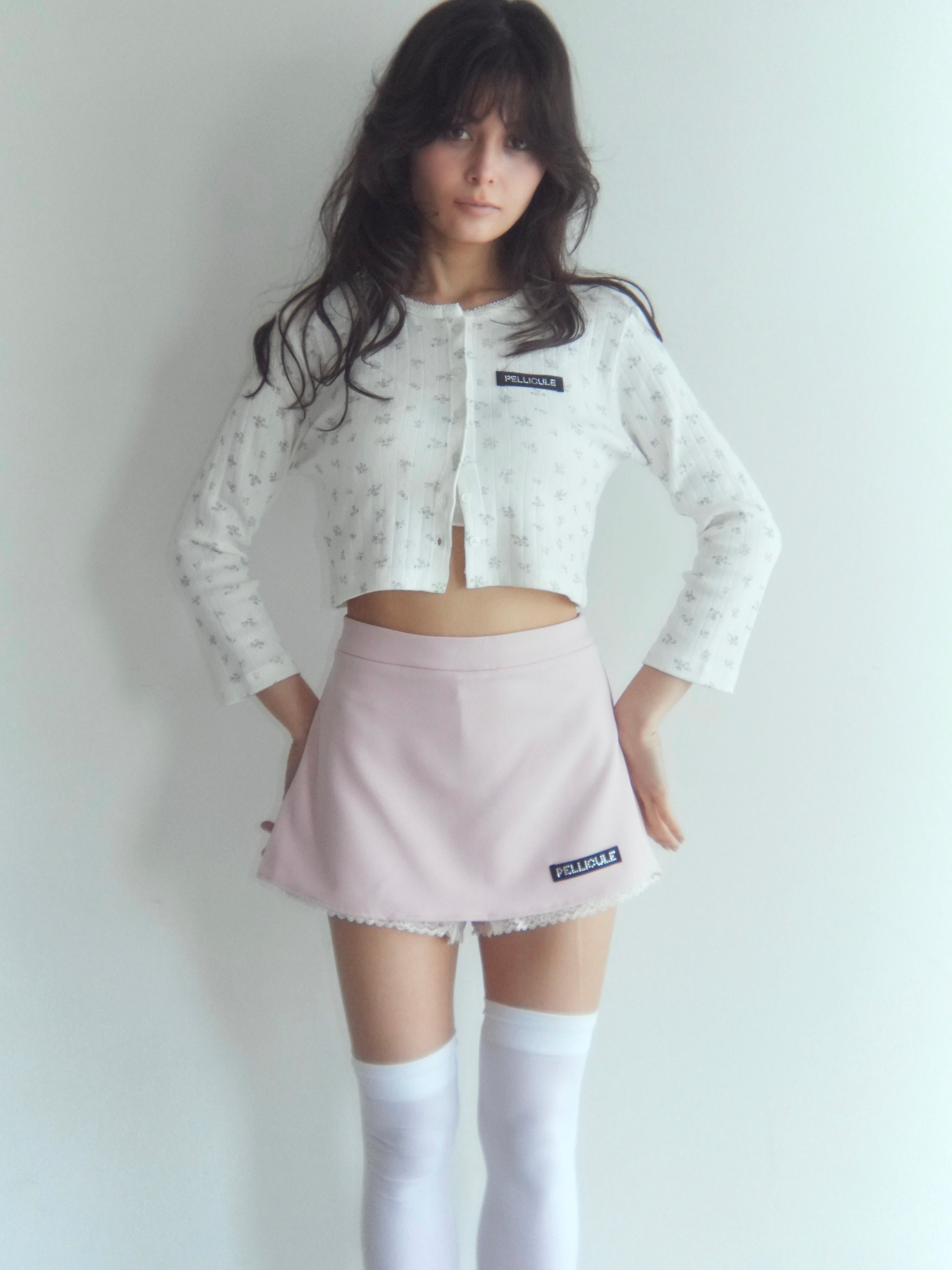ペリキュール lace trimming miniskirt lace trimming miniskirt｜PELLICULE | ぺリキュール