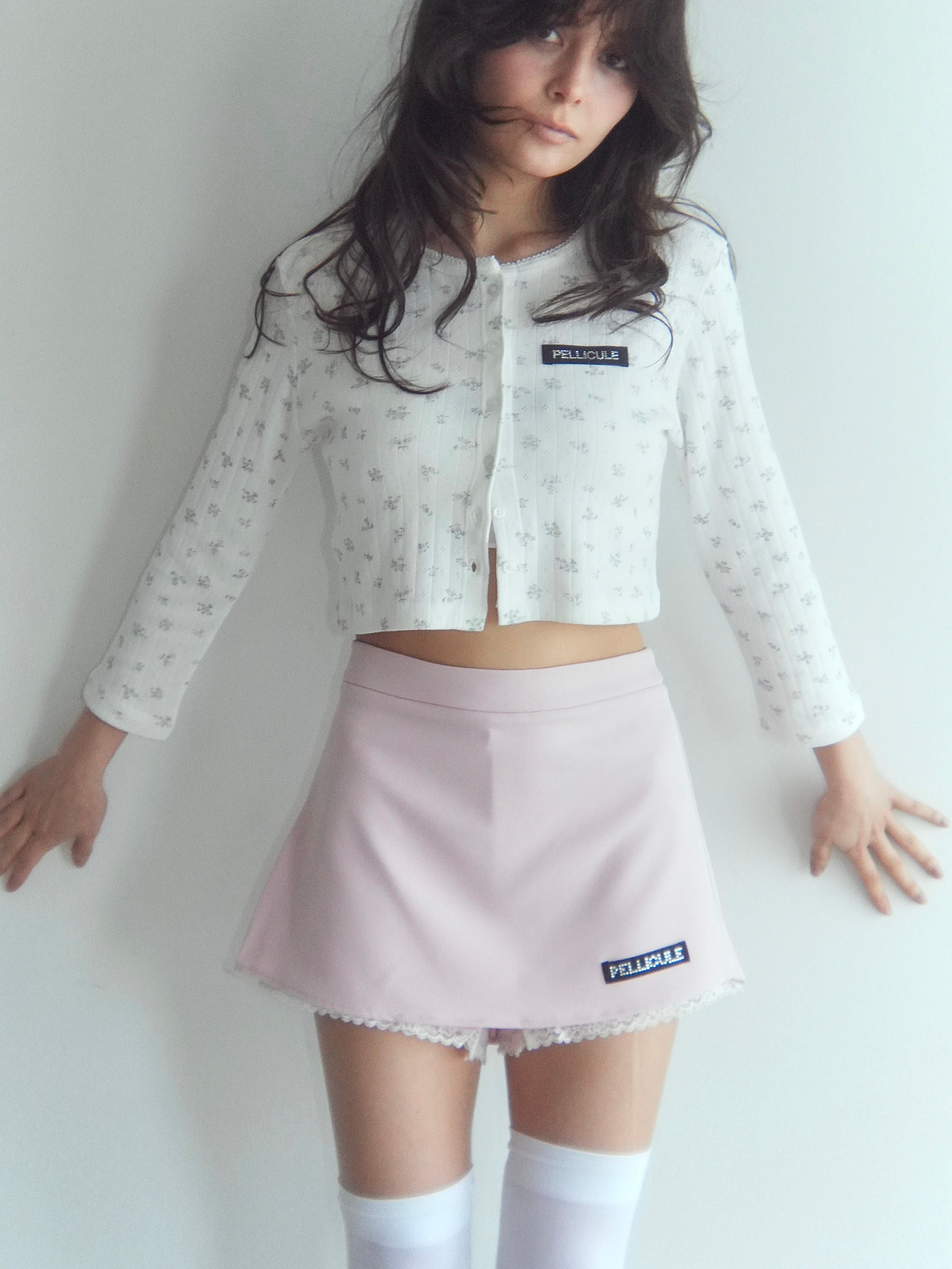 lace trimming miniskirt