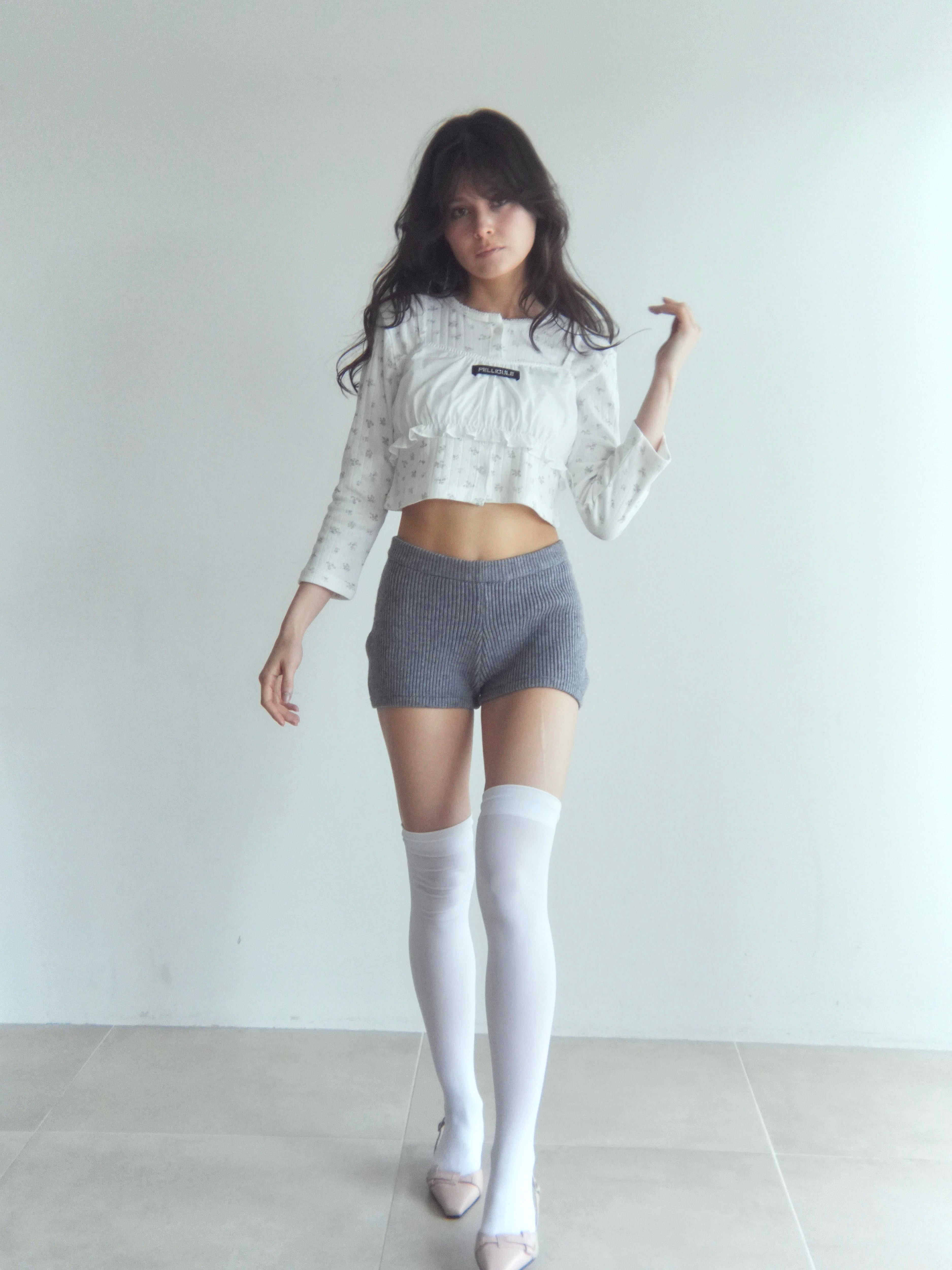 eyelet flower cardigan