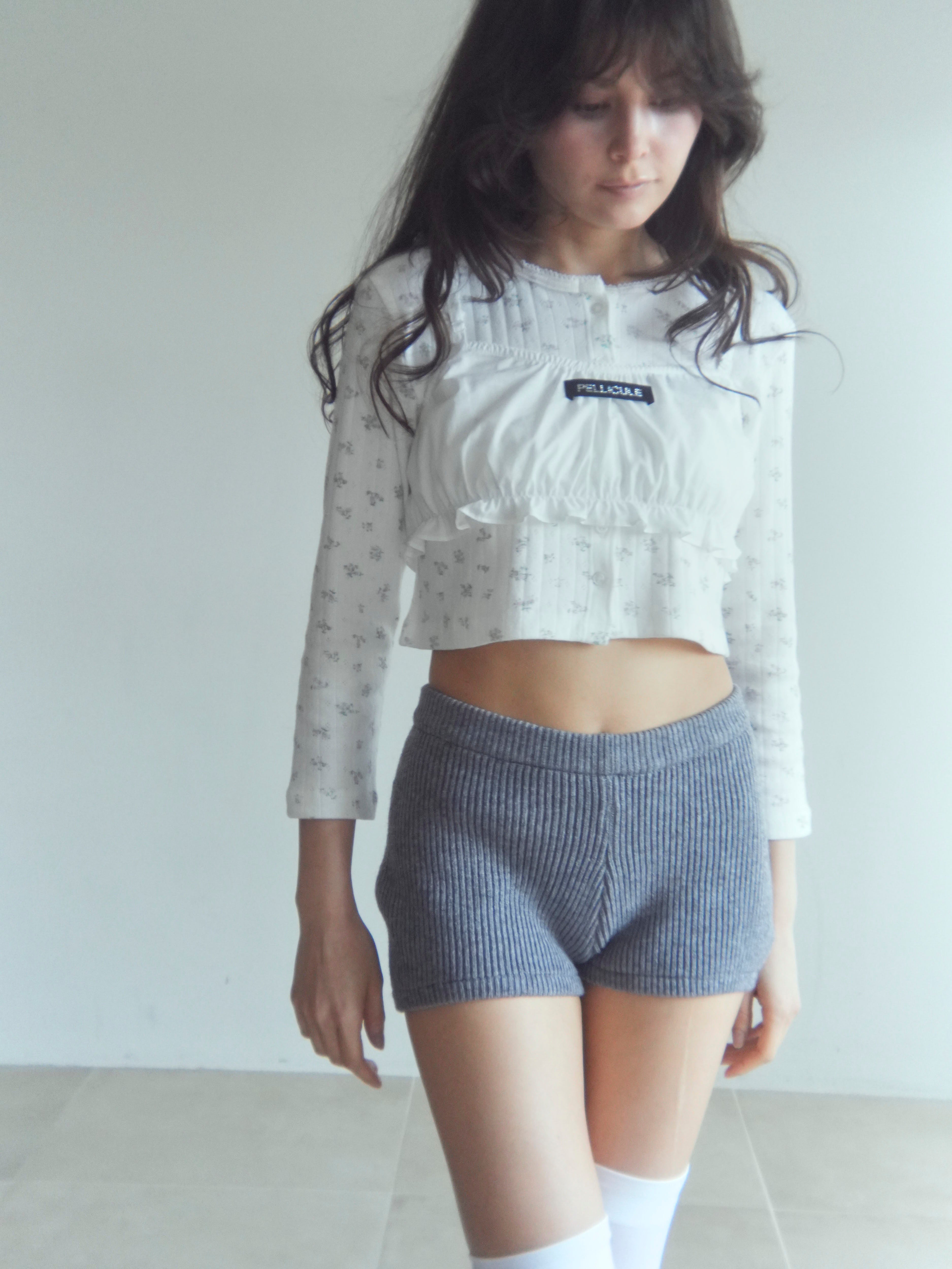 eyelet flower cardigan