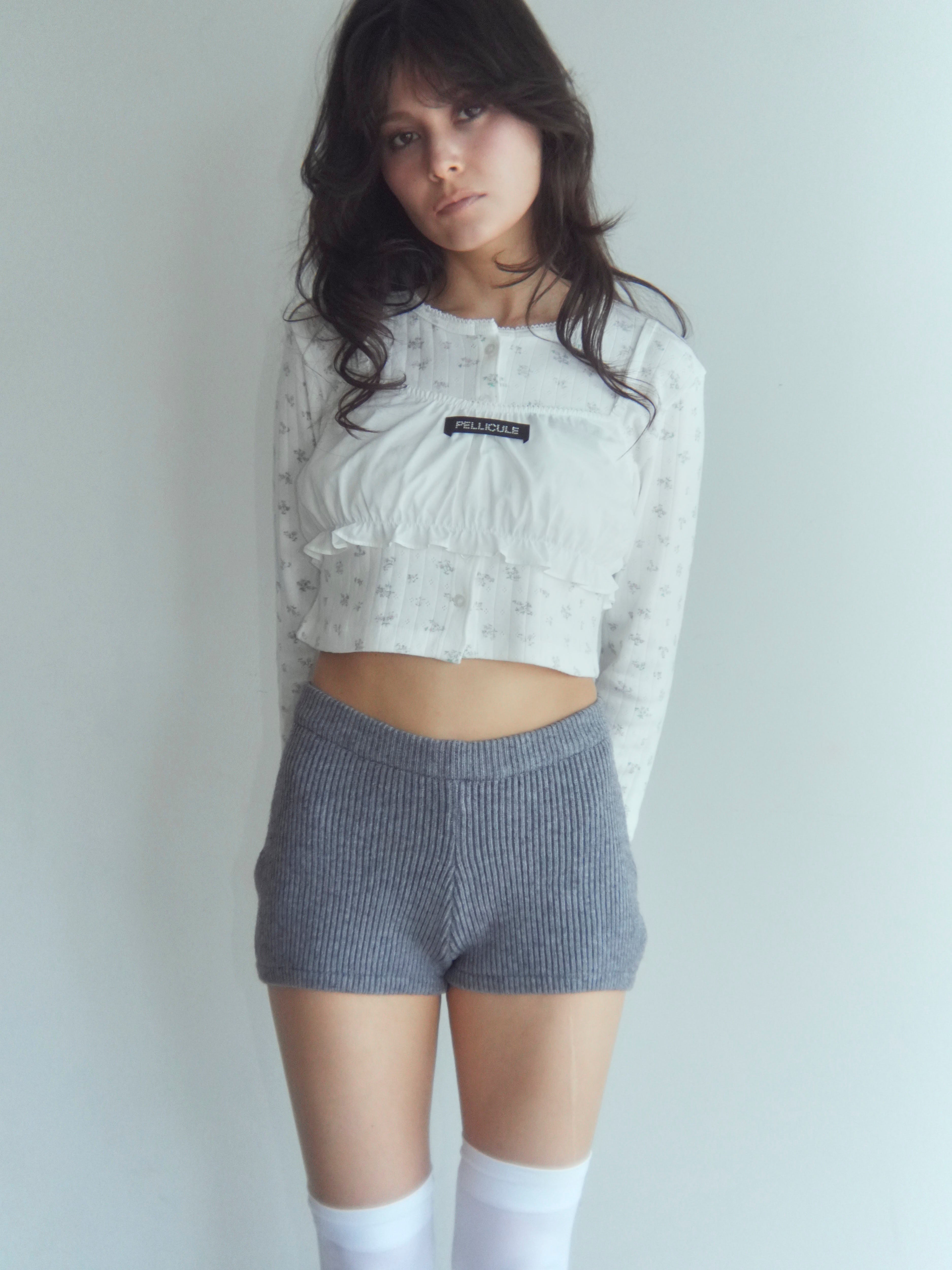 eyelet flower cardigan