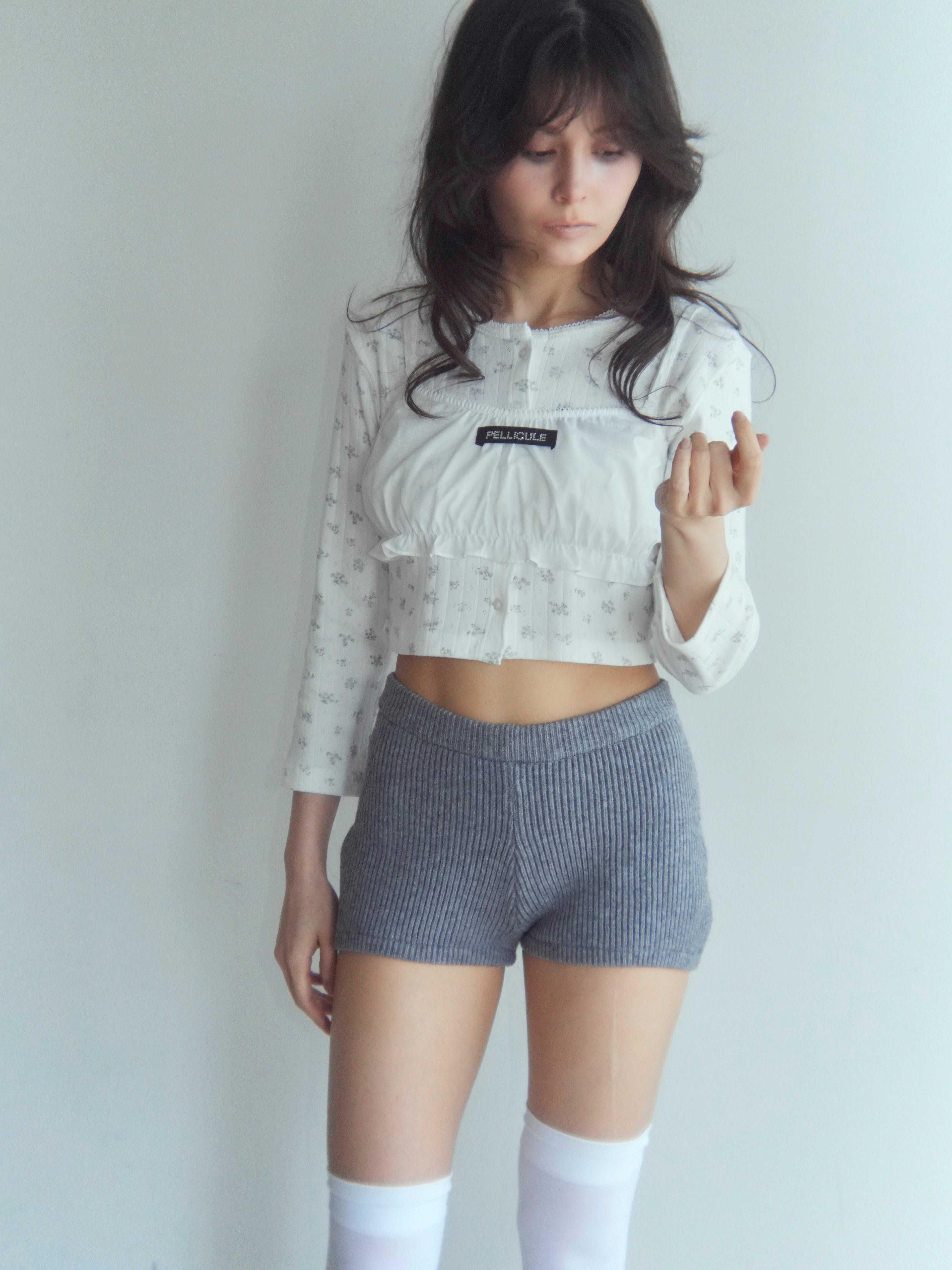 eyelet flower cardigan