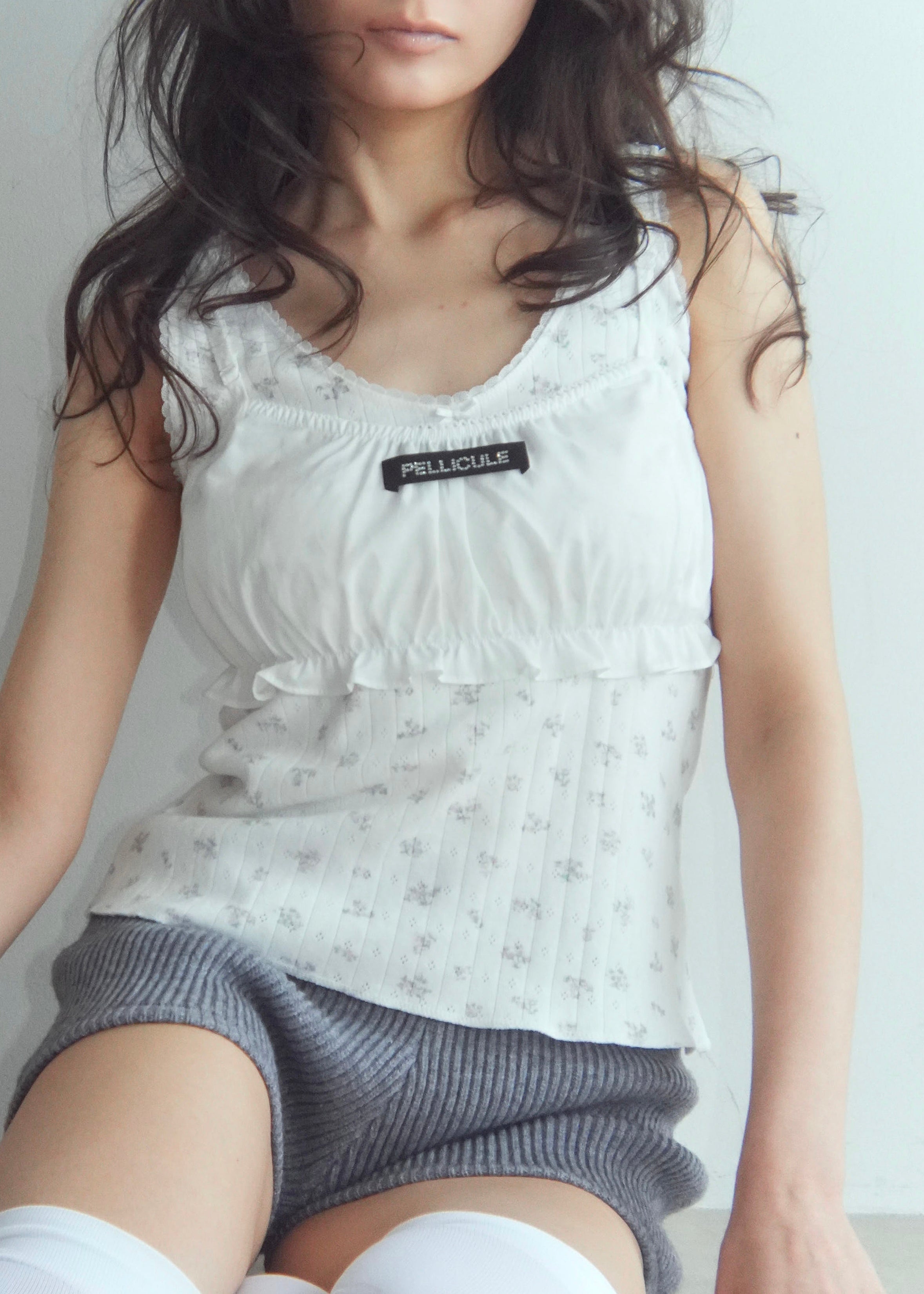 eyelet flower tank top