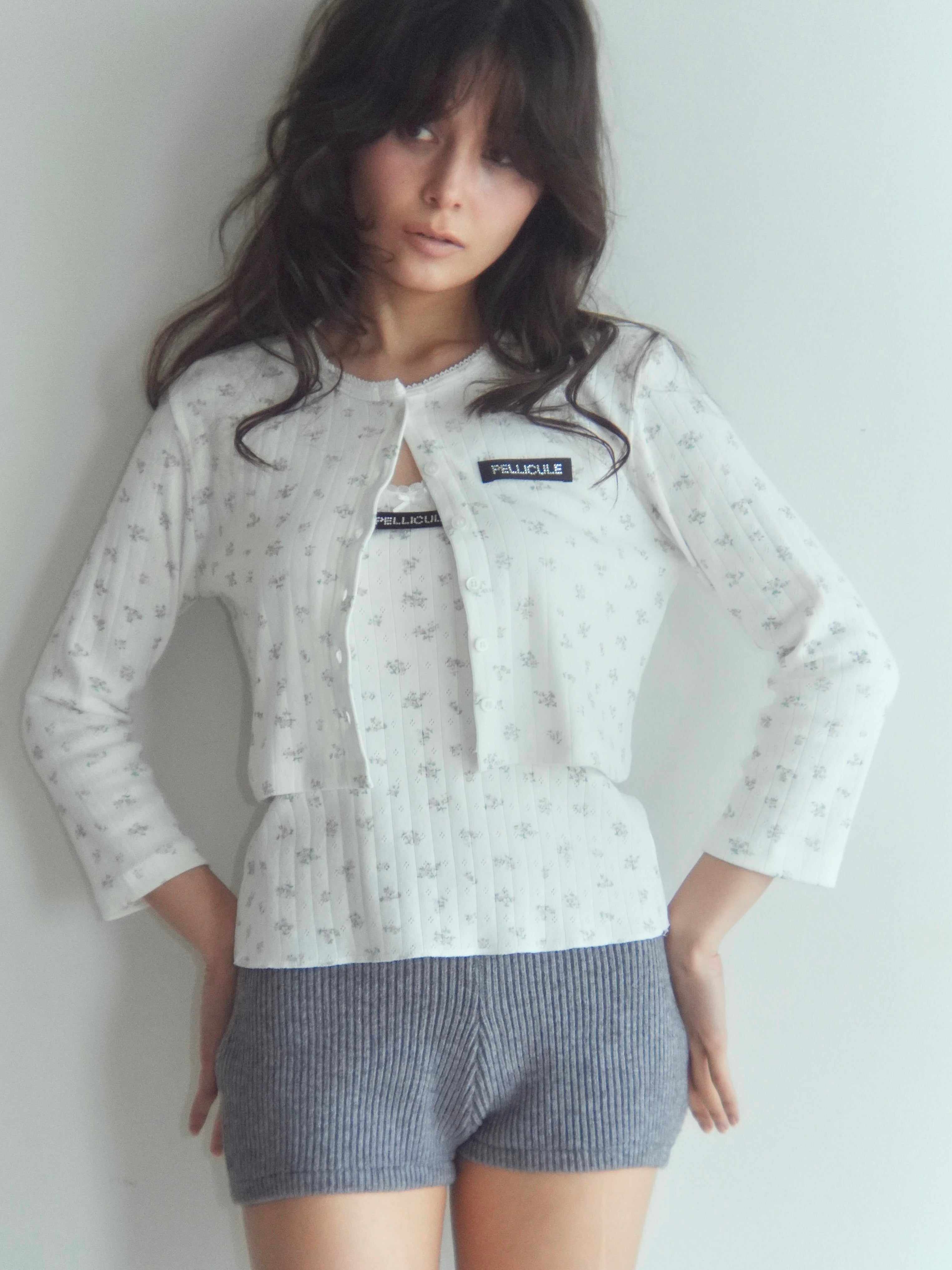 eyelet flower cardigan