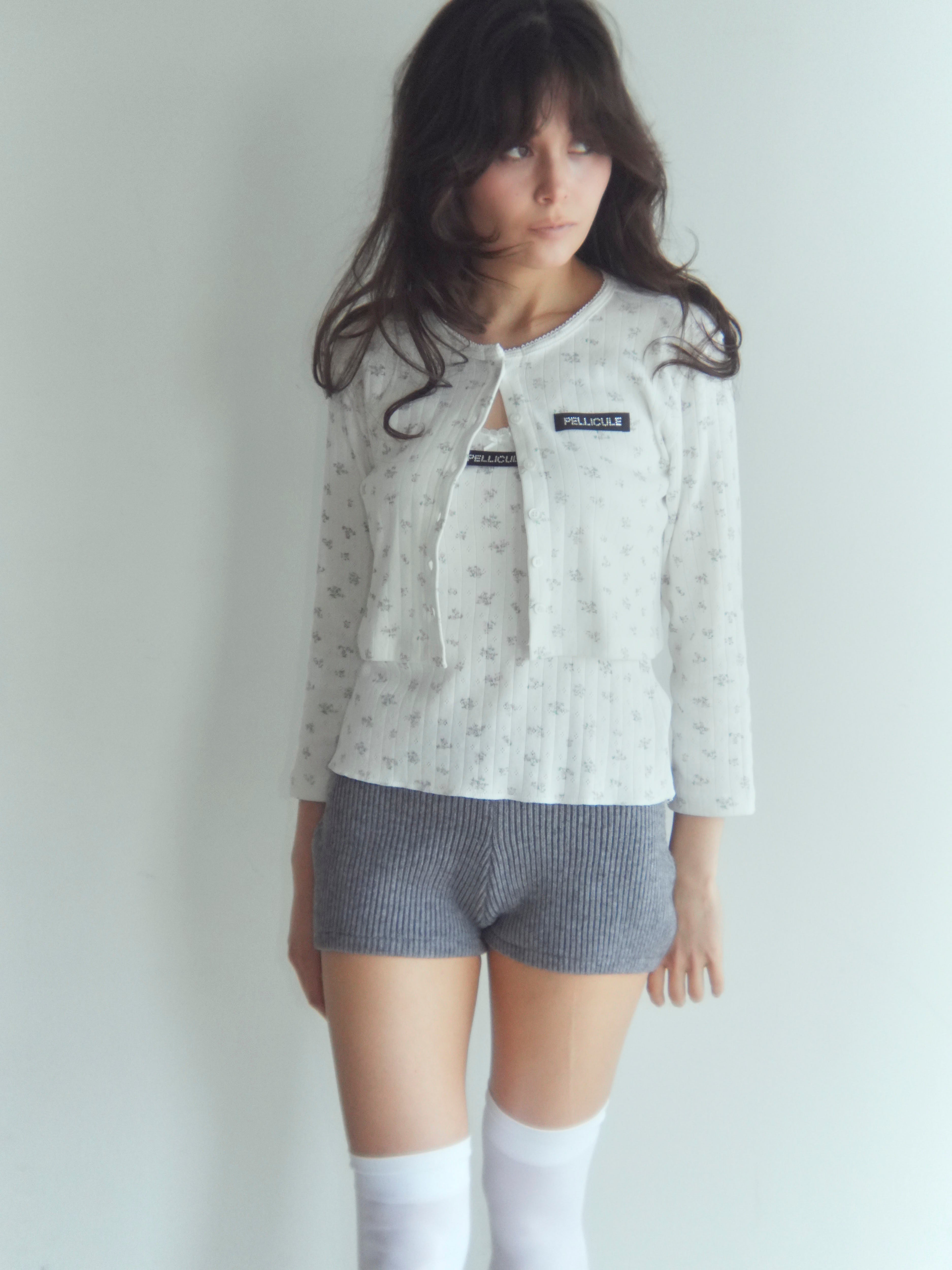 eyelet flower cardigan
