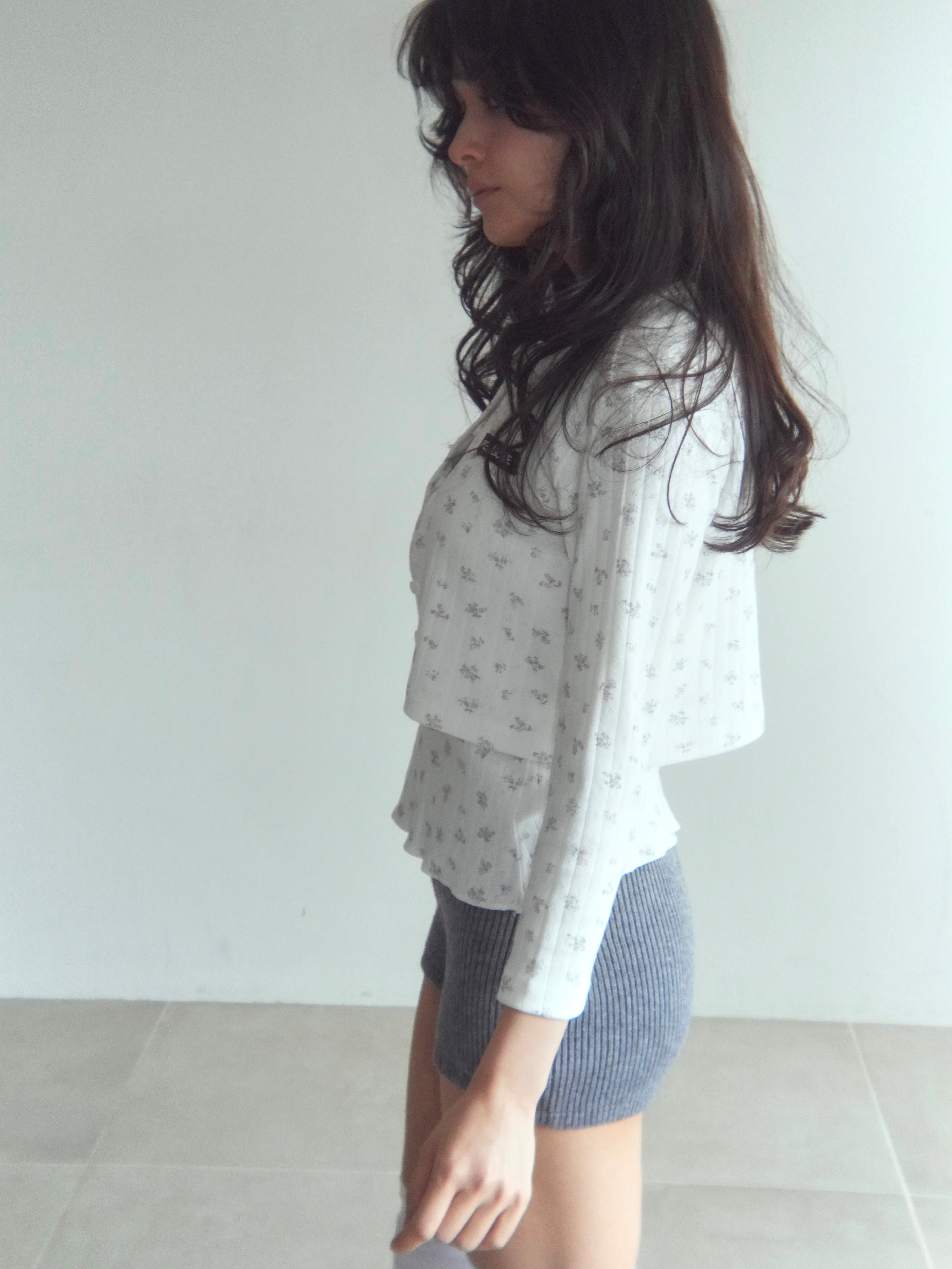 eyelet flower cardigan
