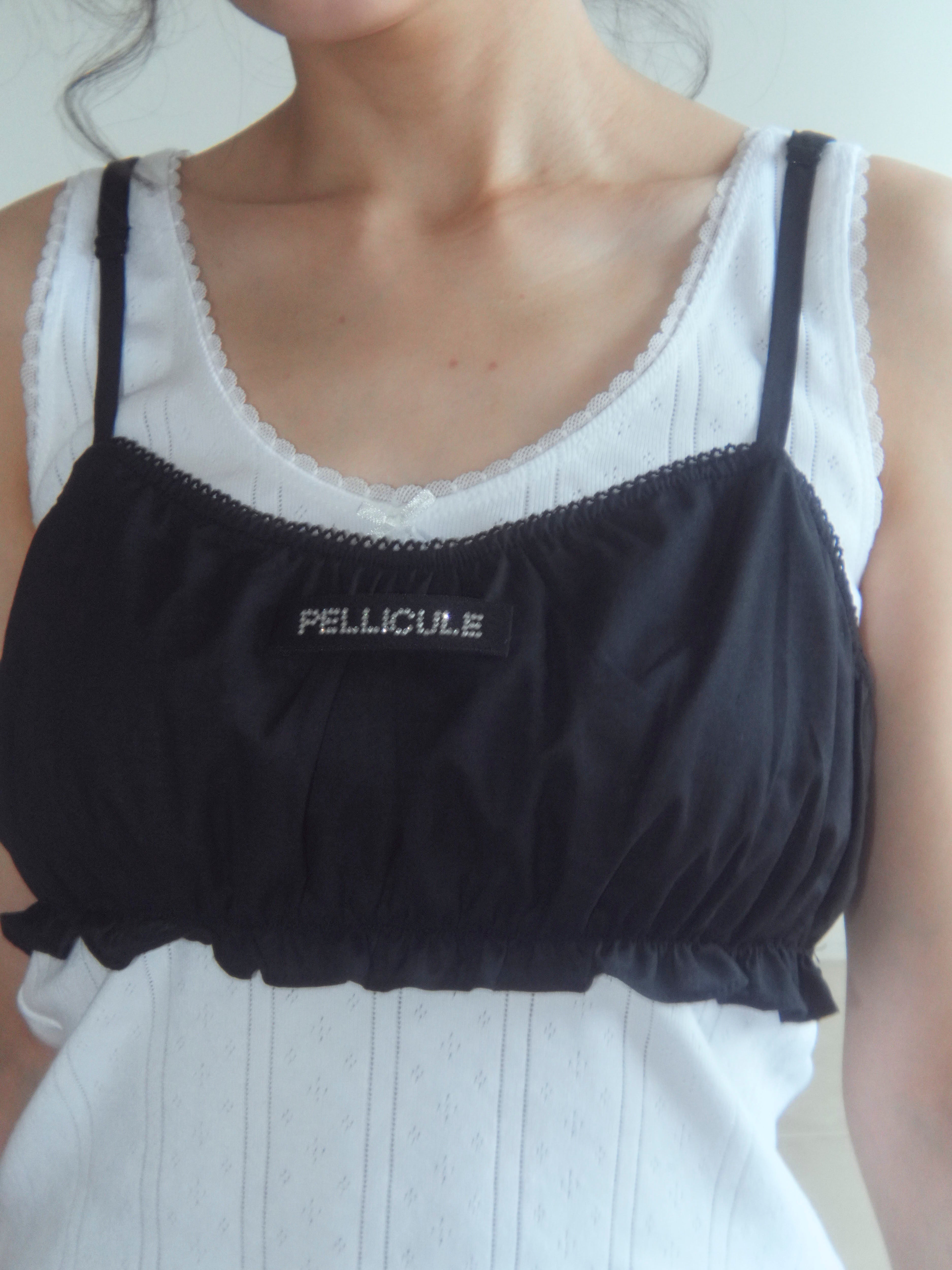cotton gathered bralette