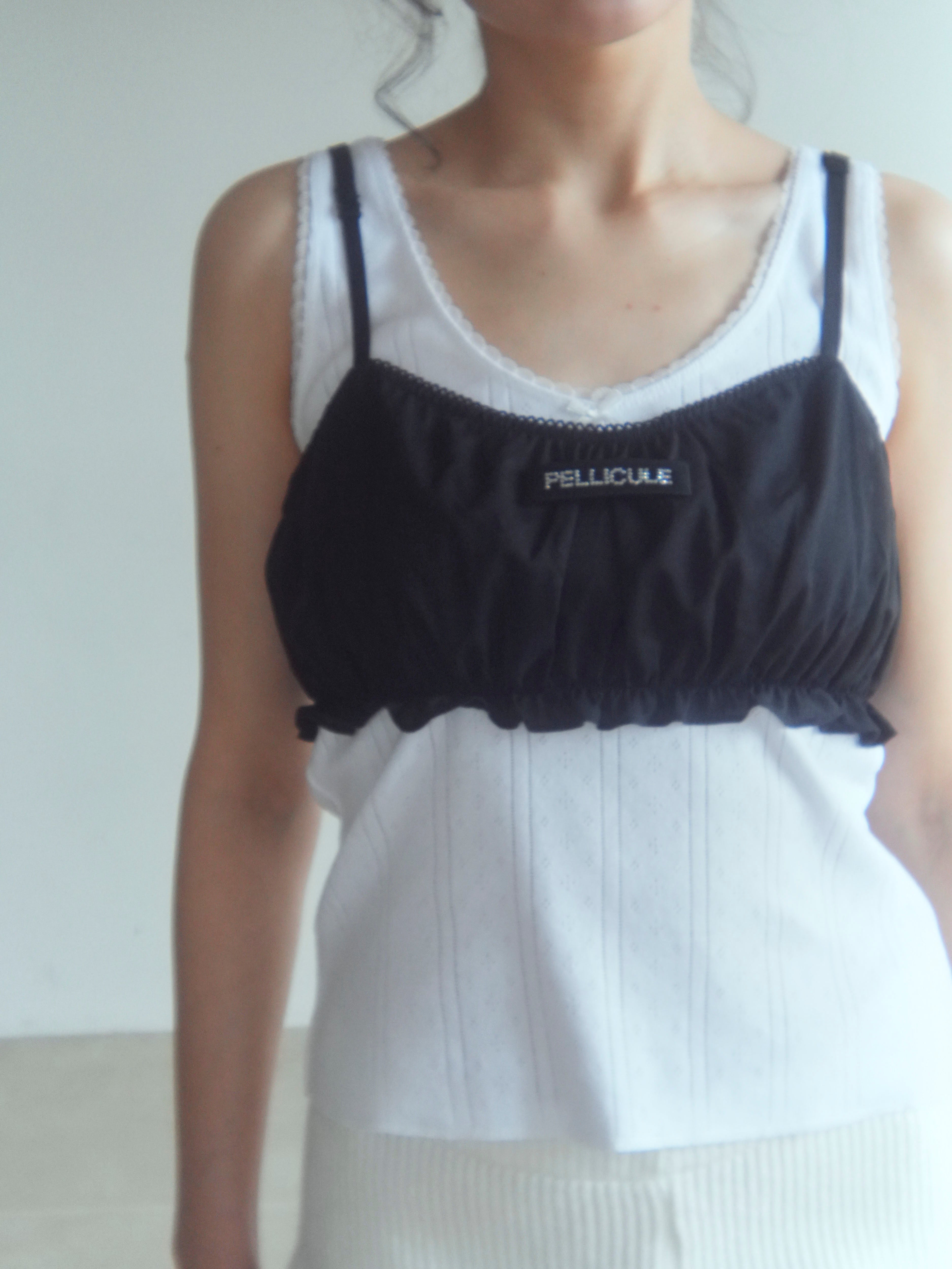 cotton gathered bralette