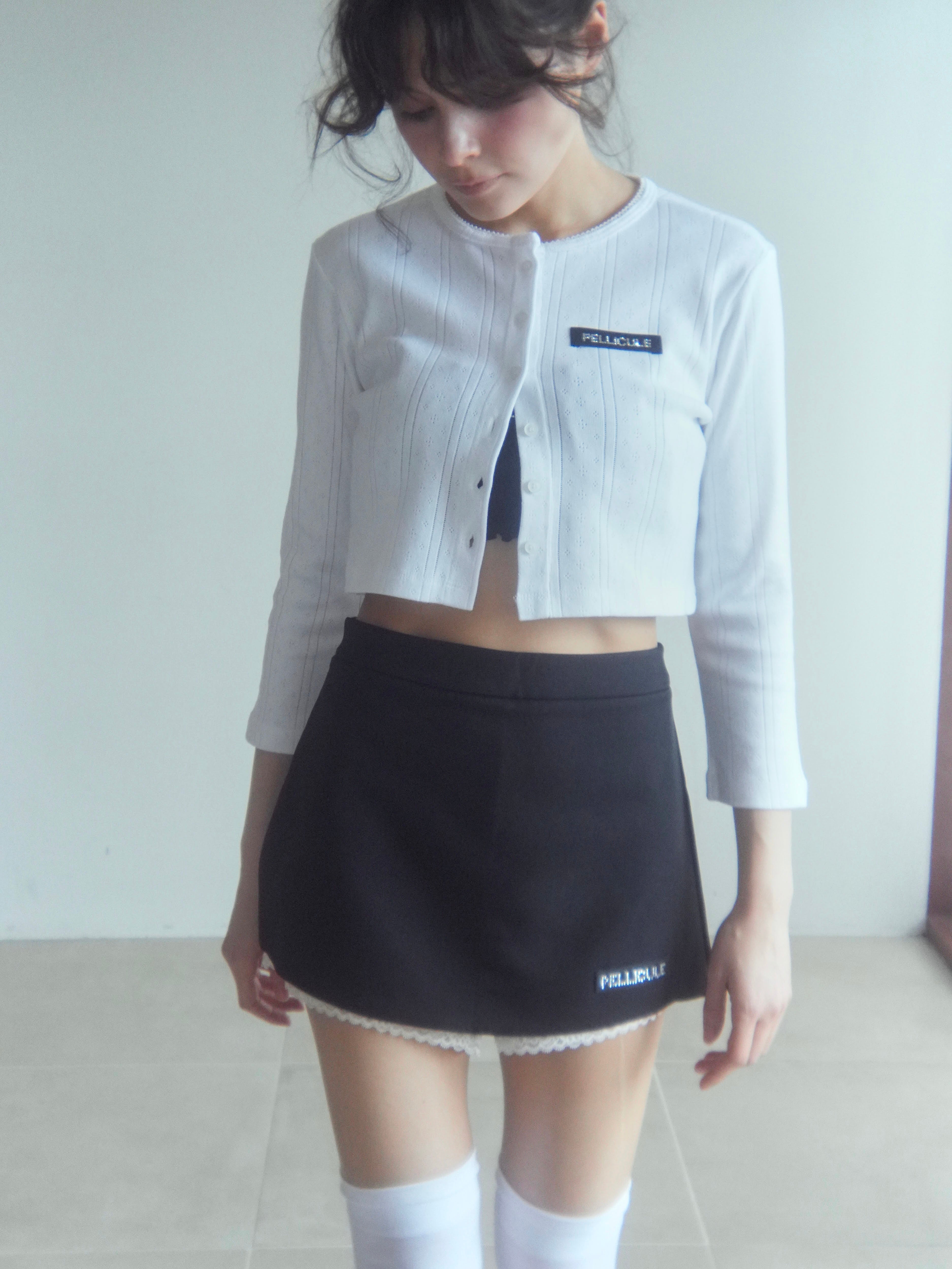 eyelet flower cardigan