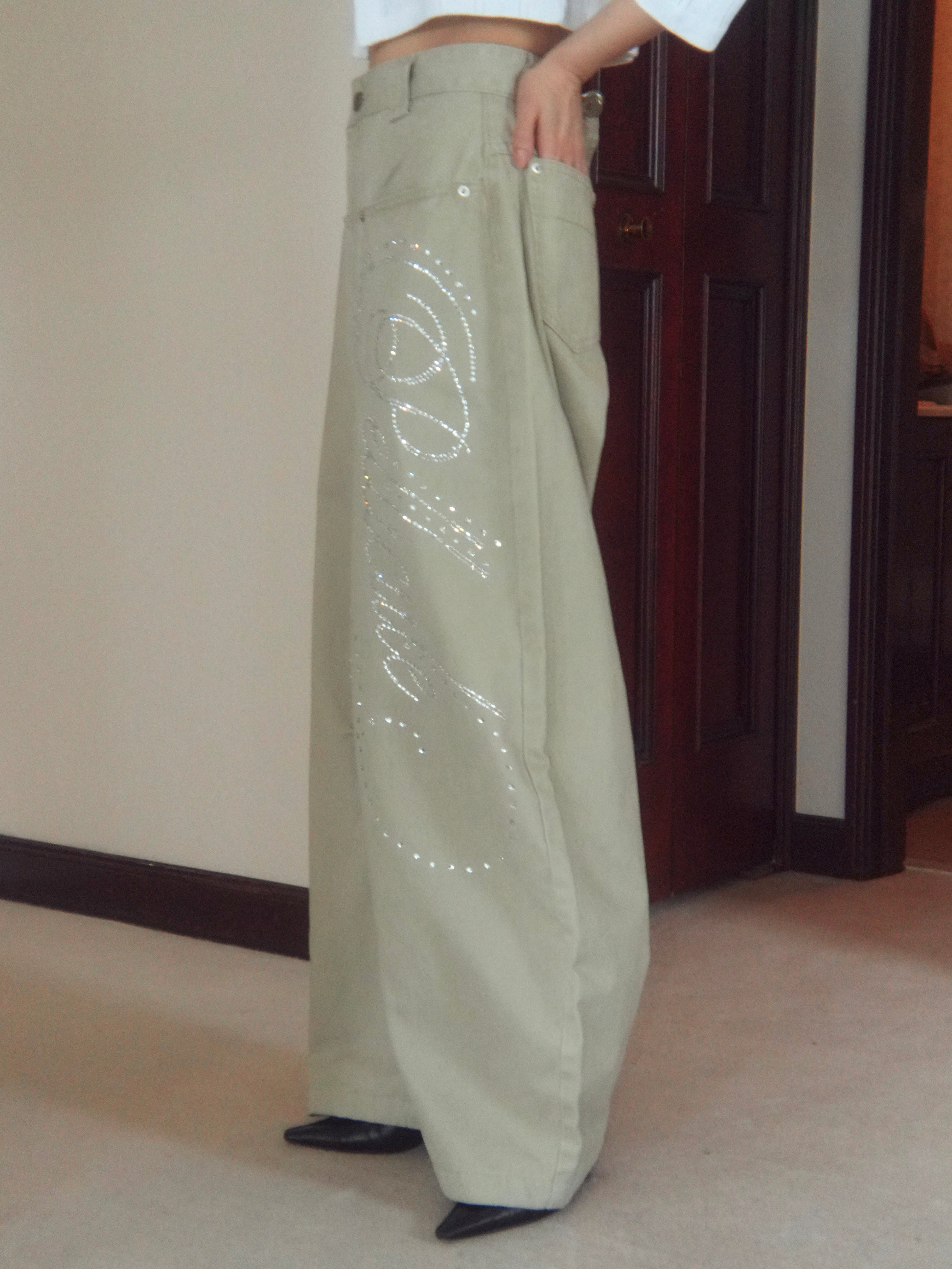 motif wide pants