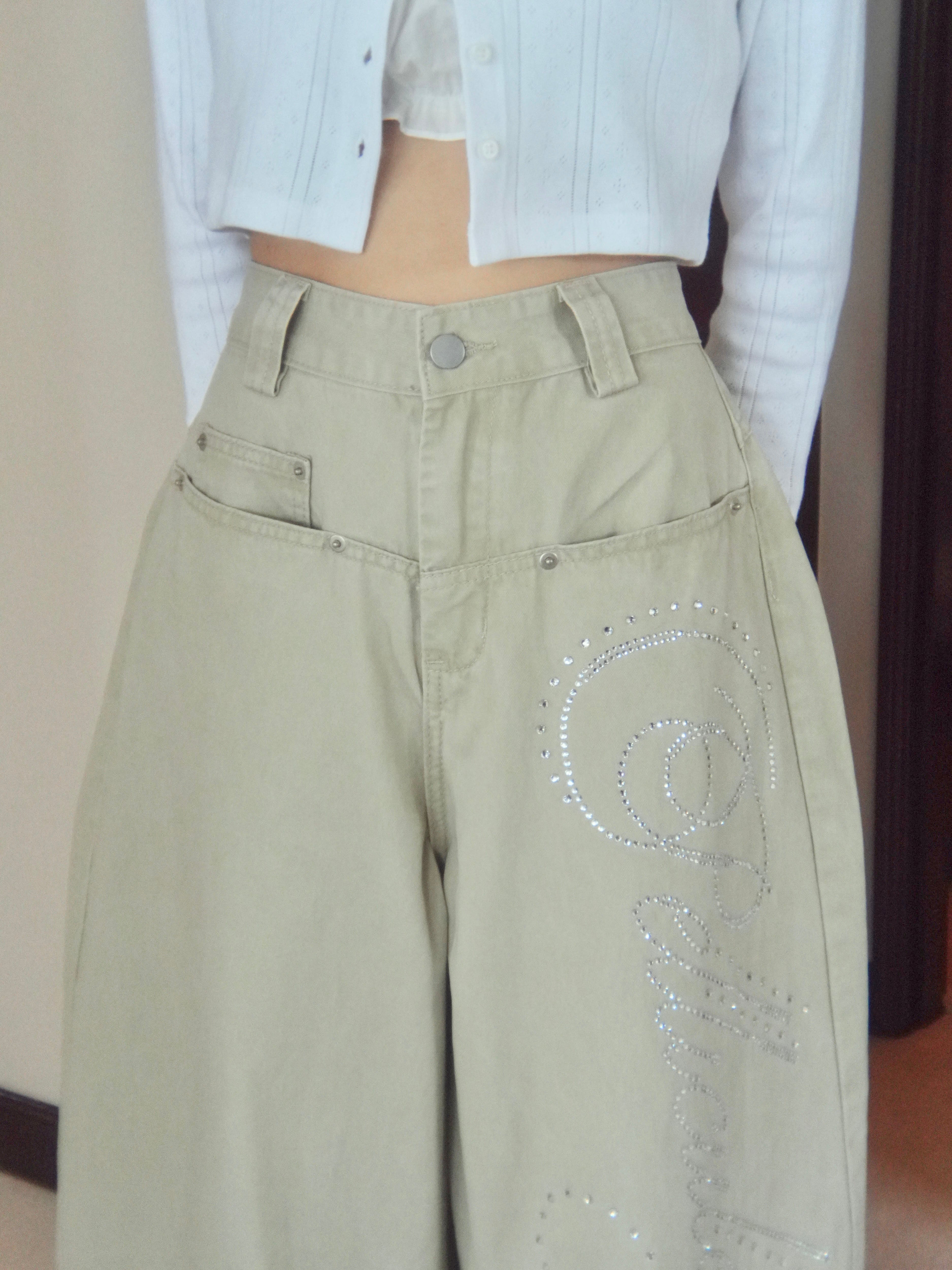 motif wide pants