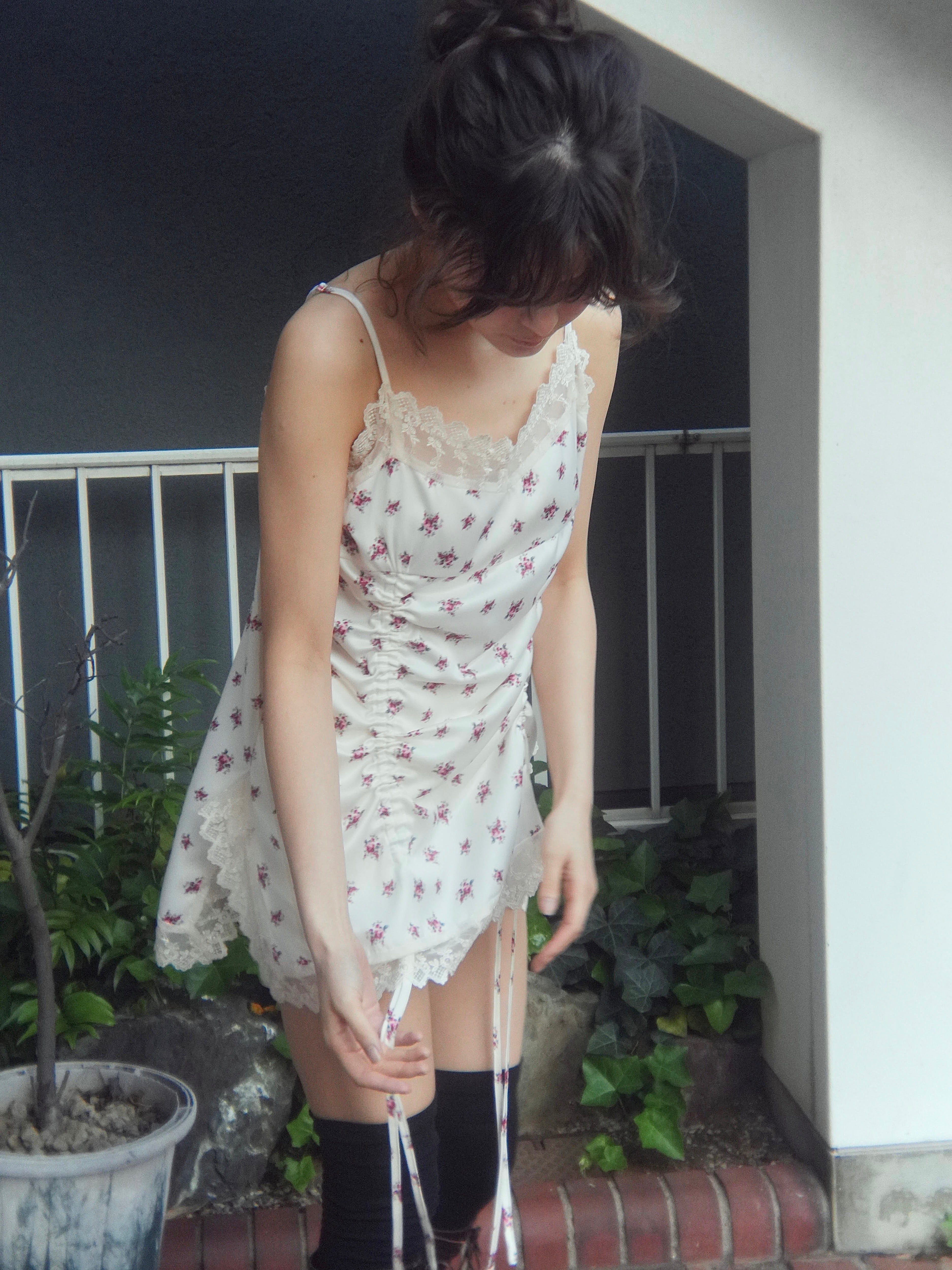 rose satin gather op｜PELLICULE | ぺリキュール