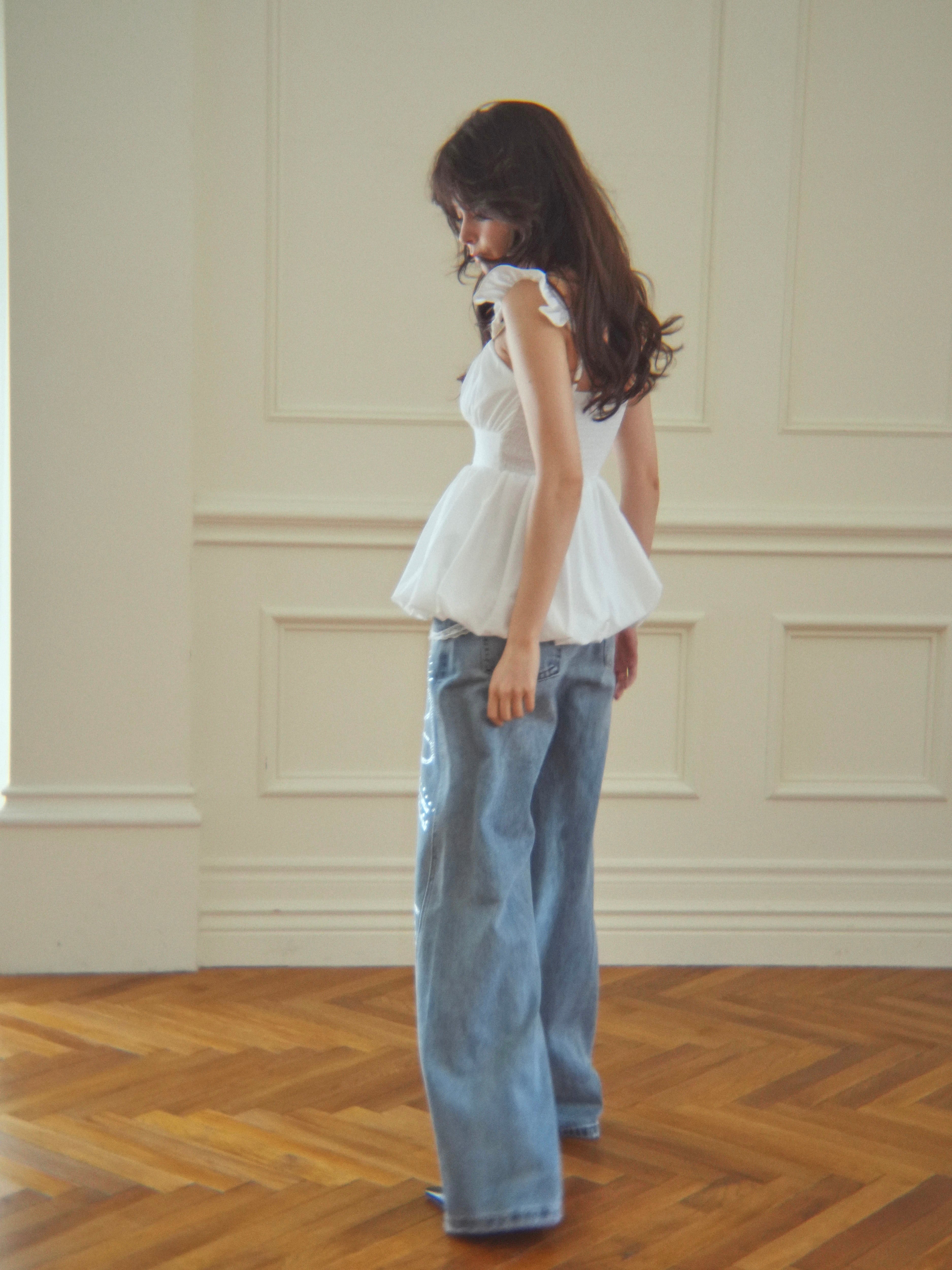 frillgather peplum tops