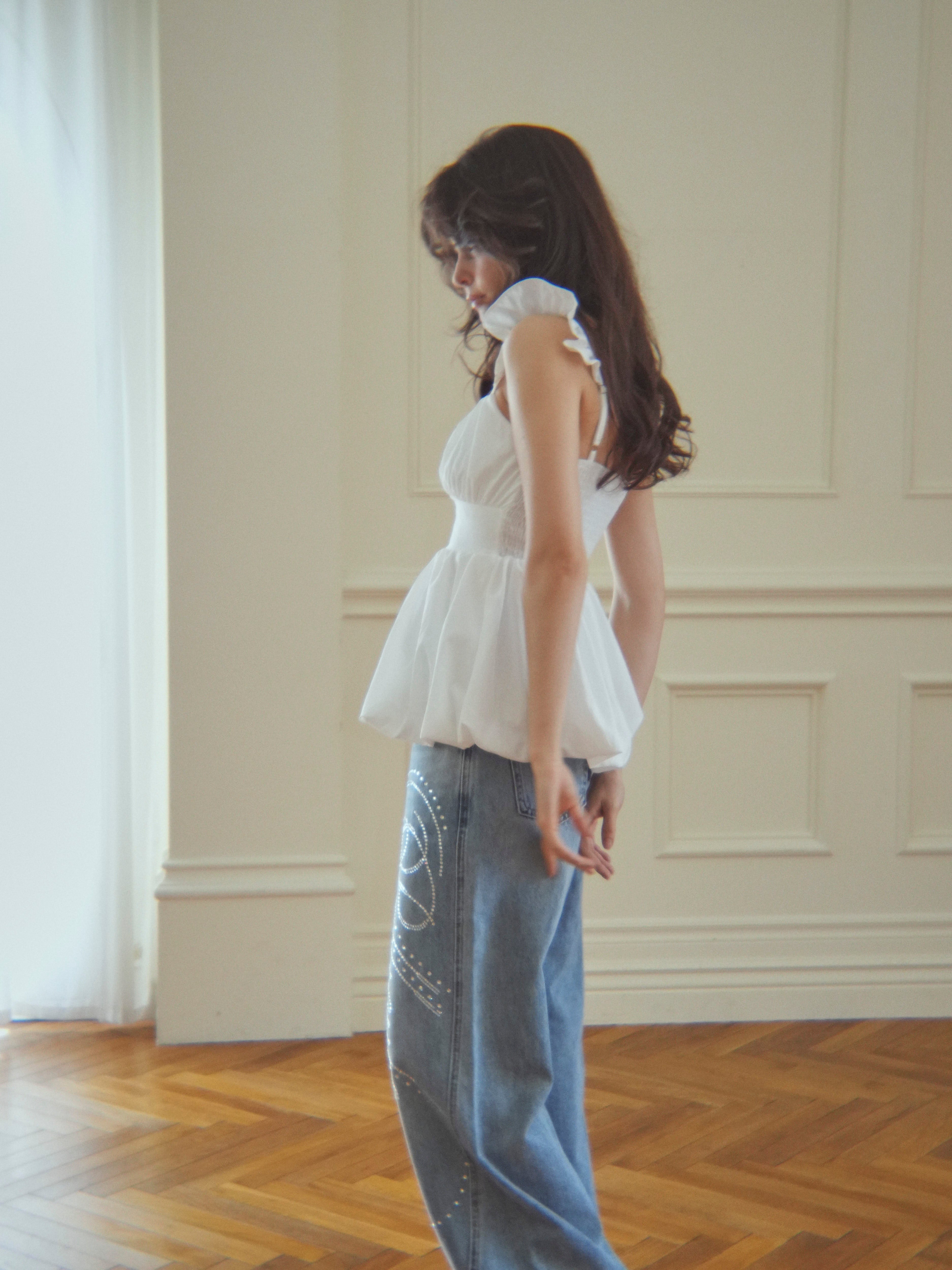 frillgather peplum tops