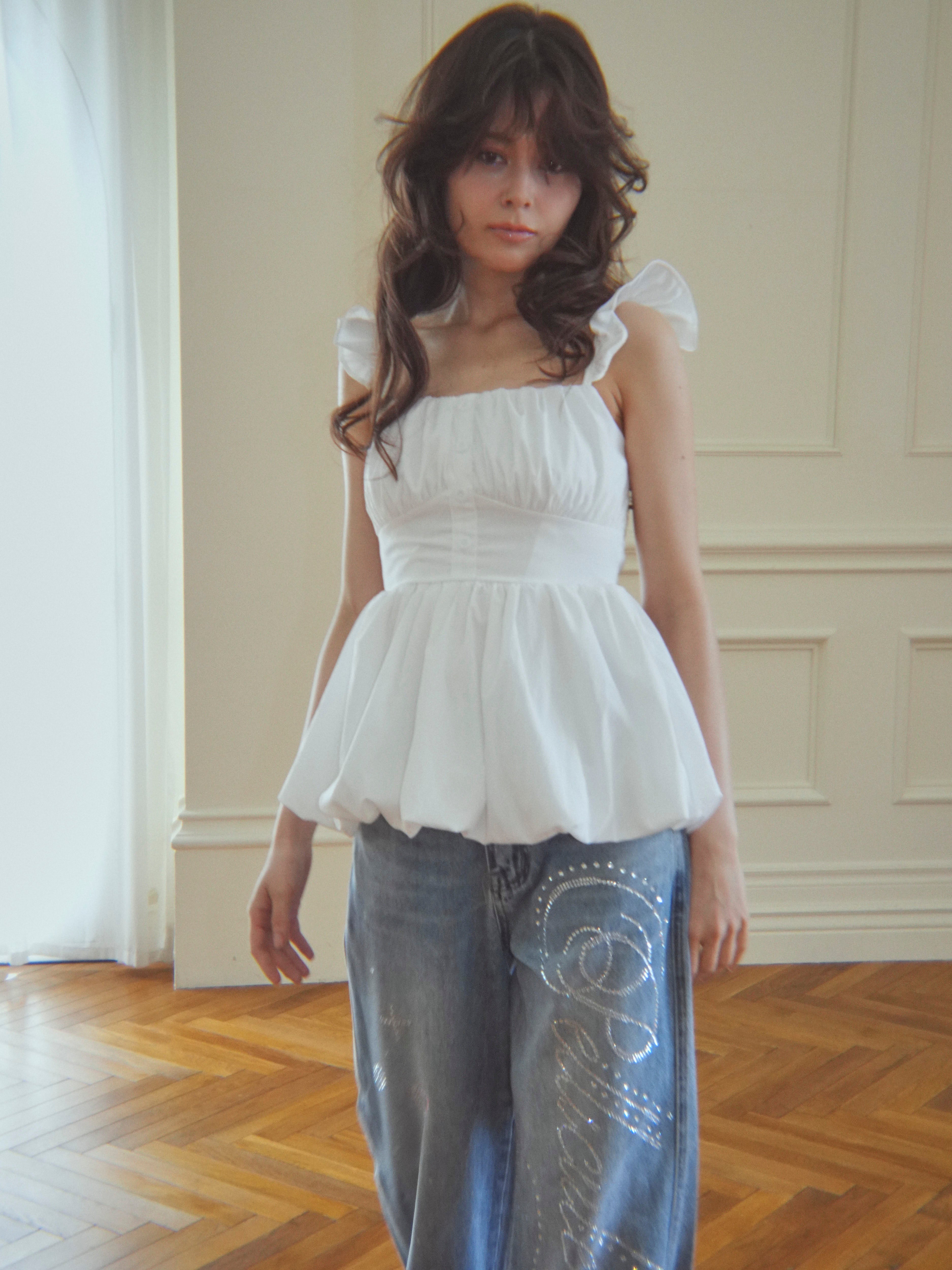 frillgather peplum tops