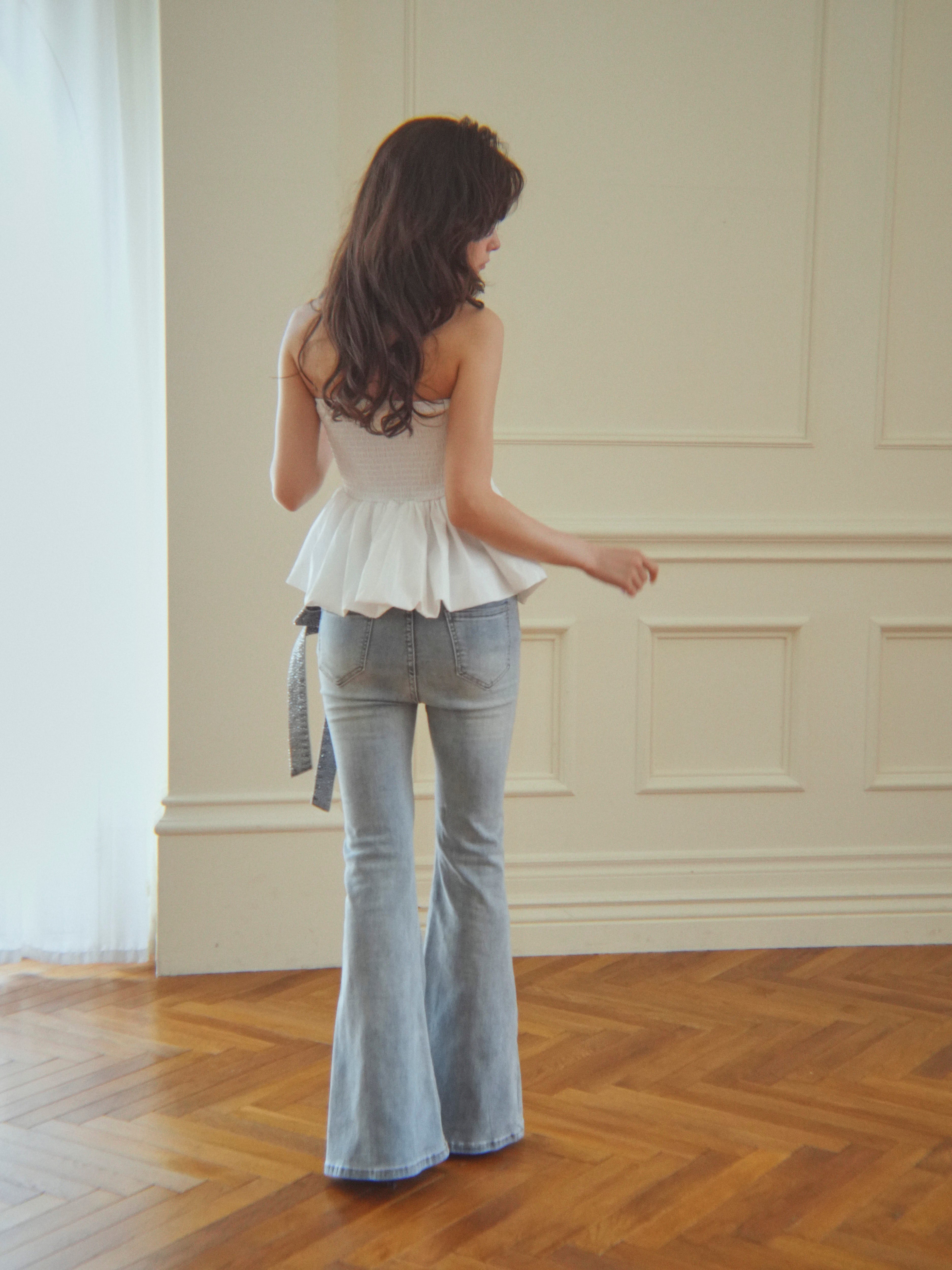 ribbon peplum baretops