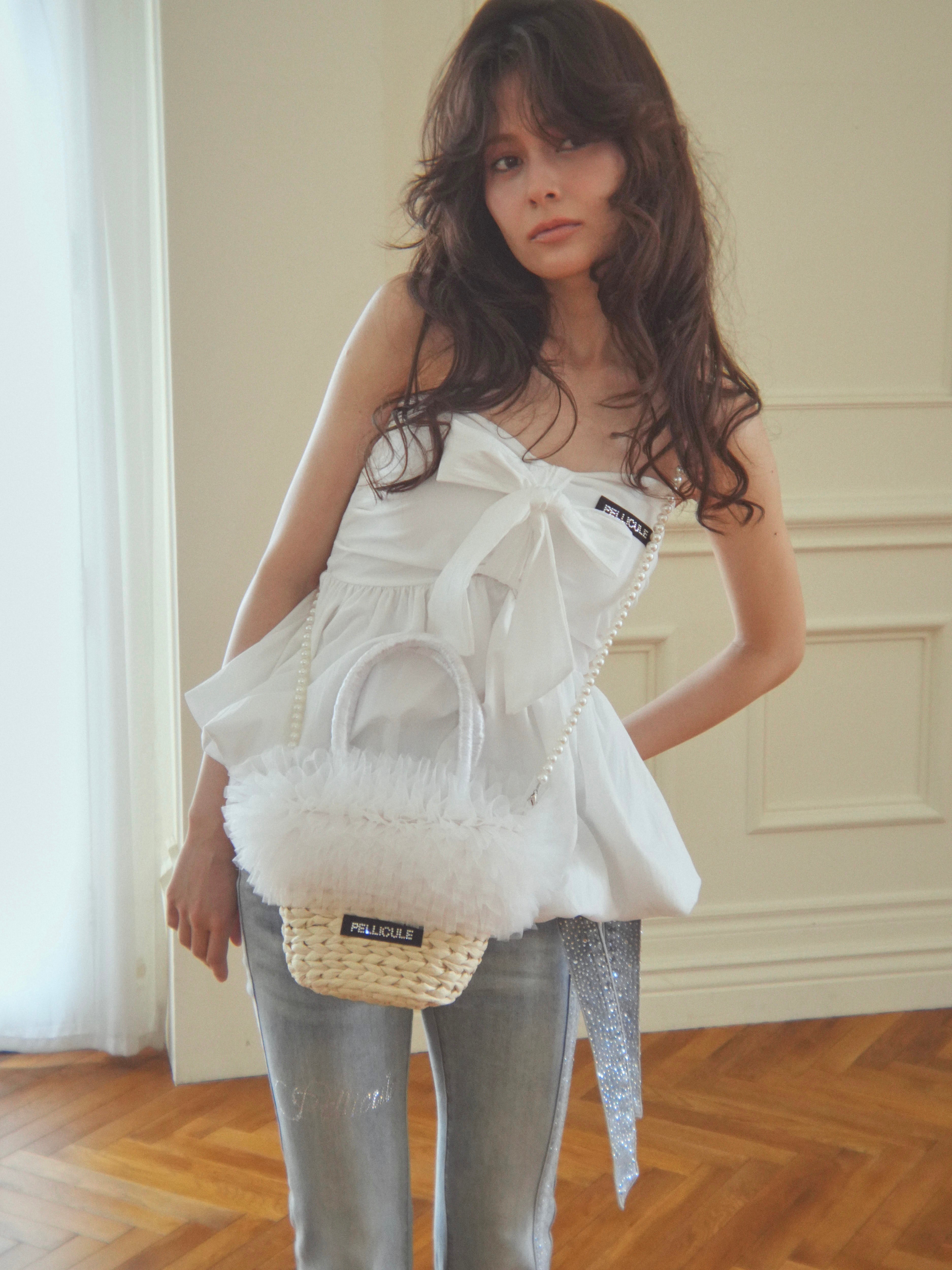 ribbon peplum baretops