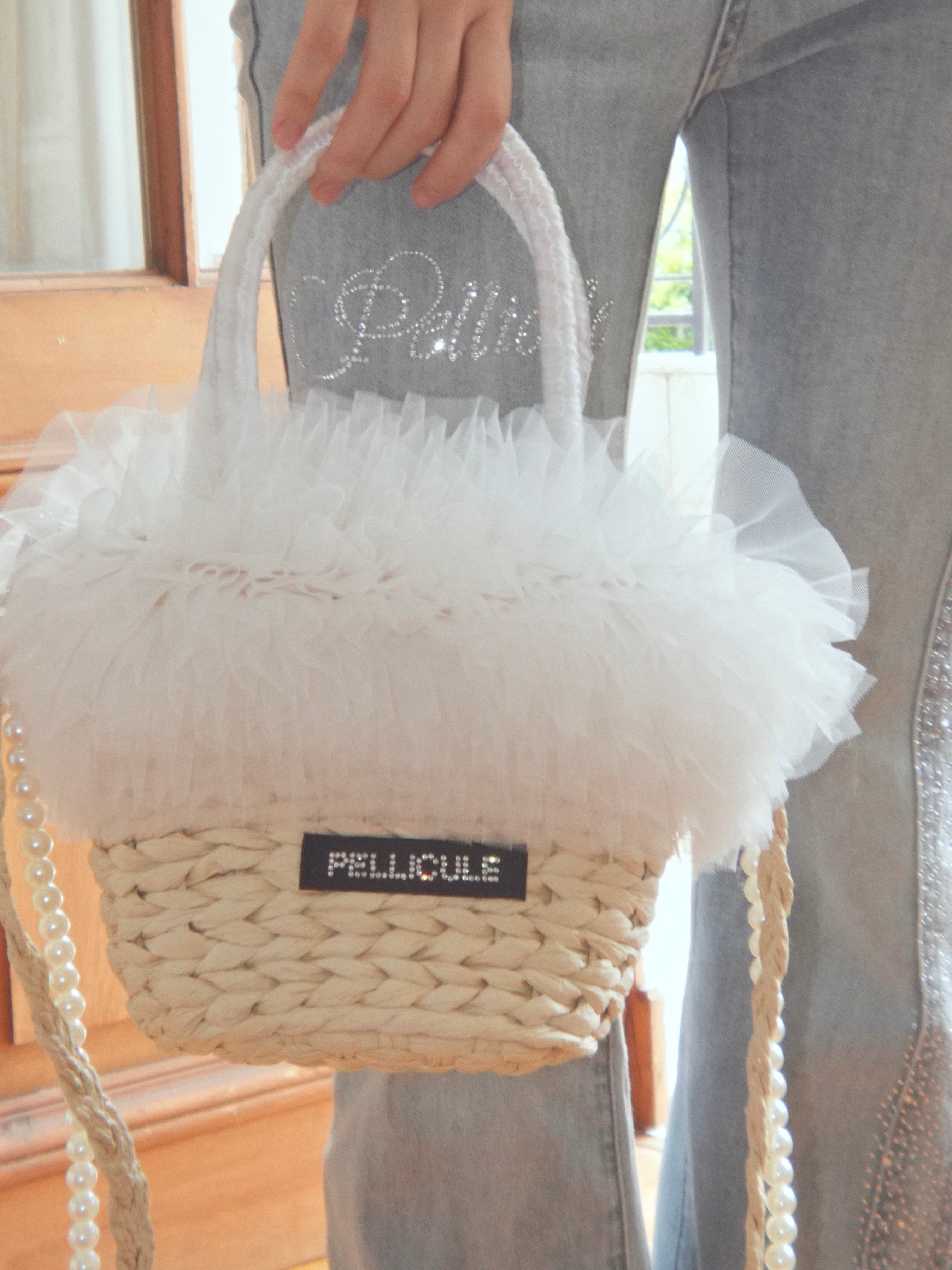 tulle basketbag