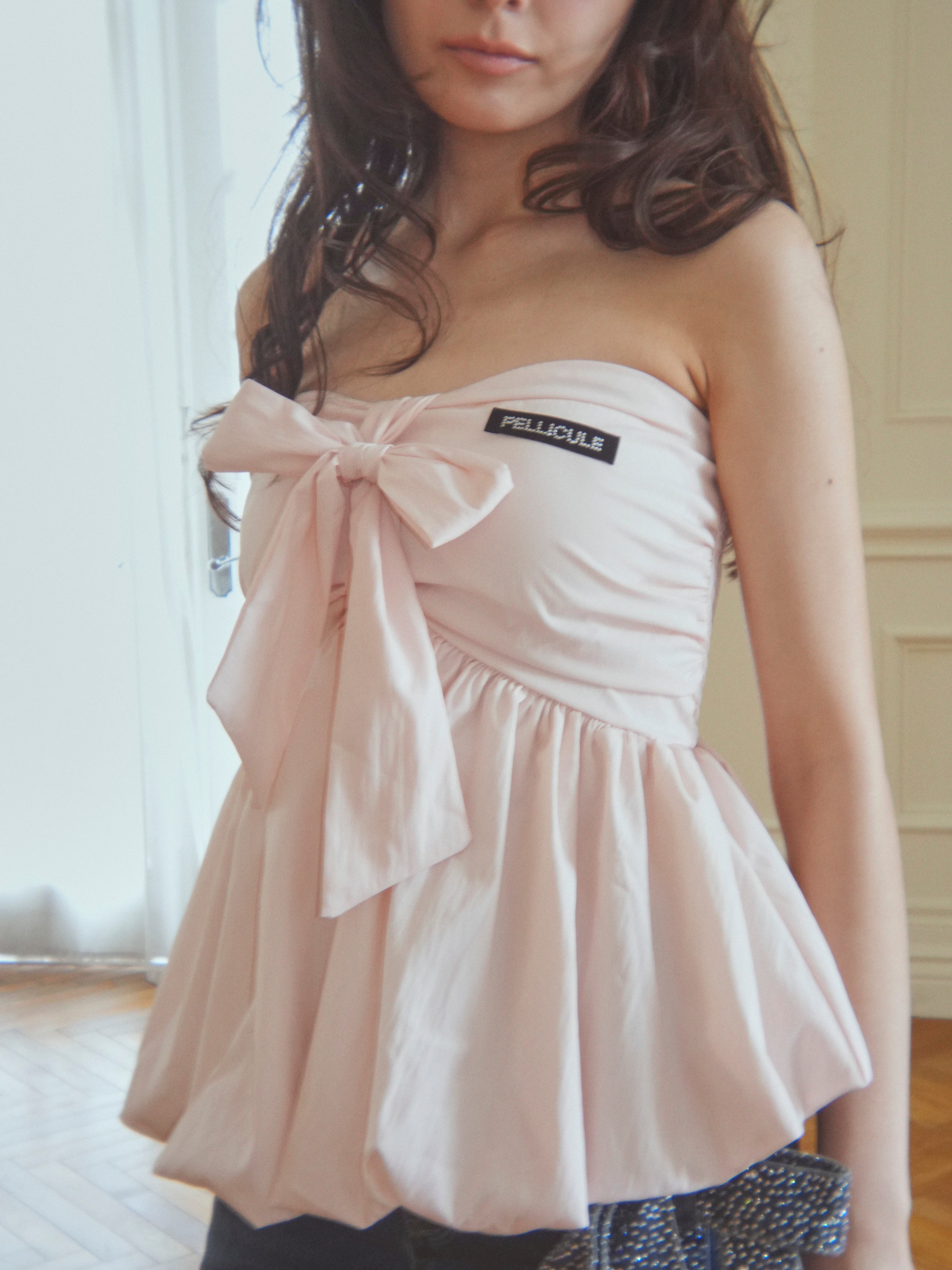 ribbon peplum baretops