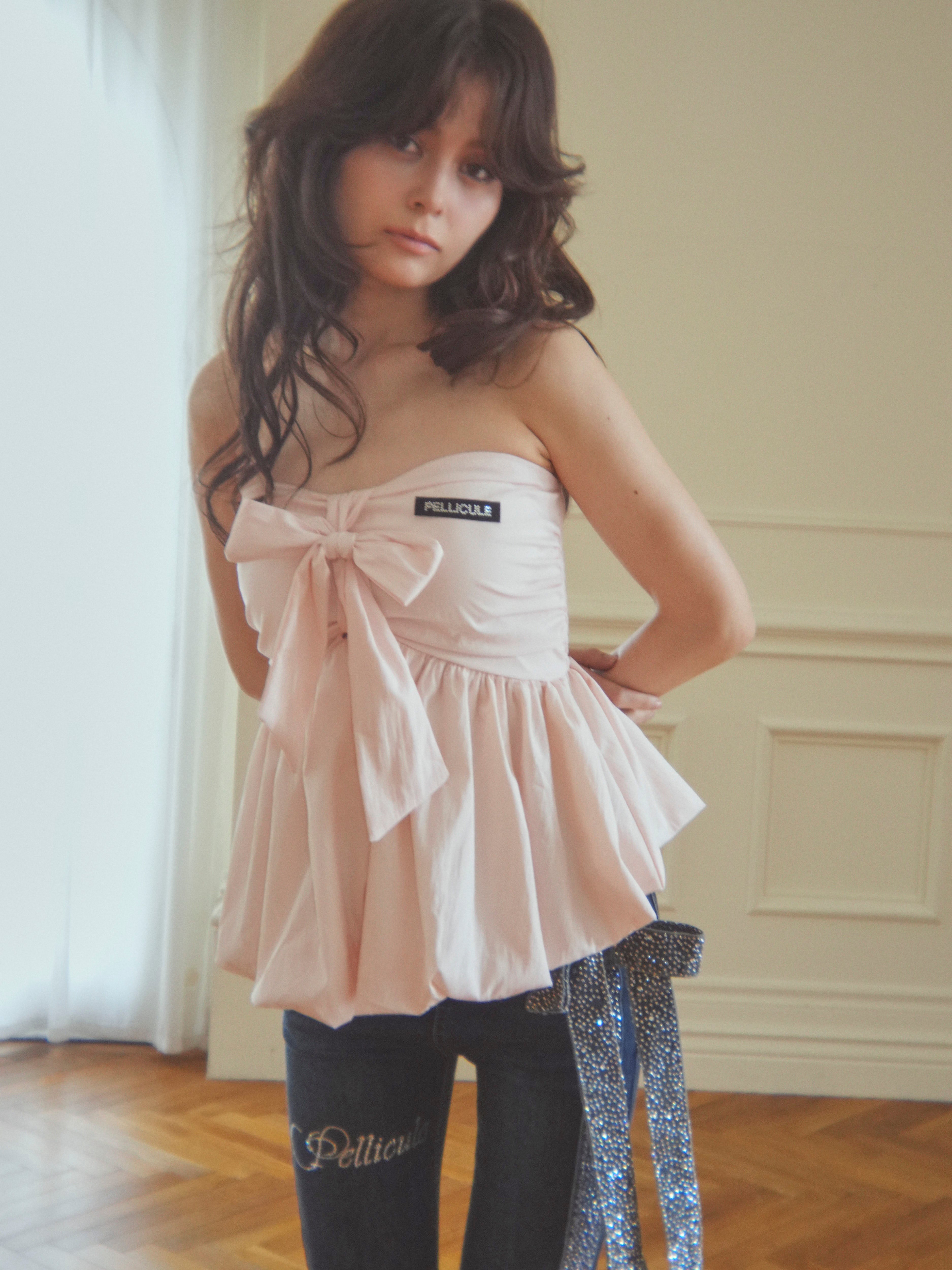 ribbon peplum baretops