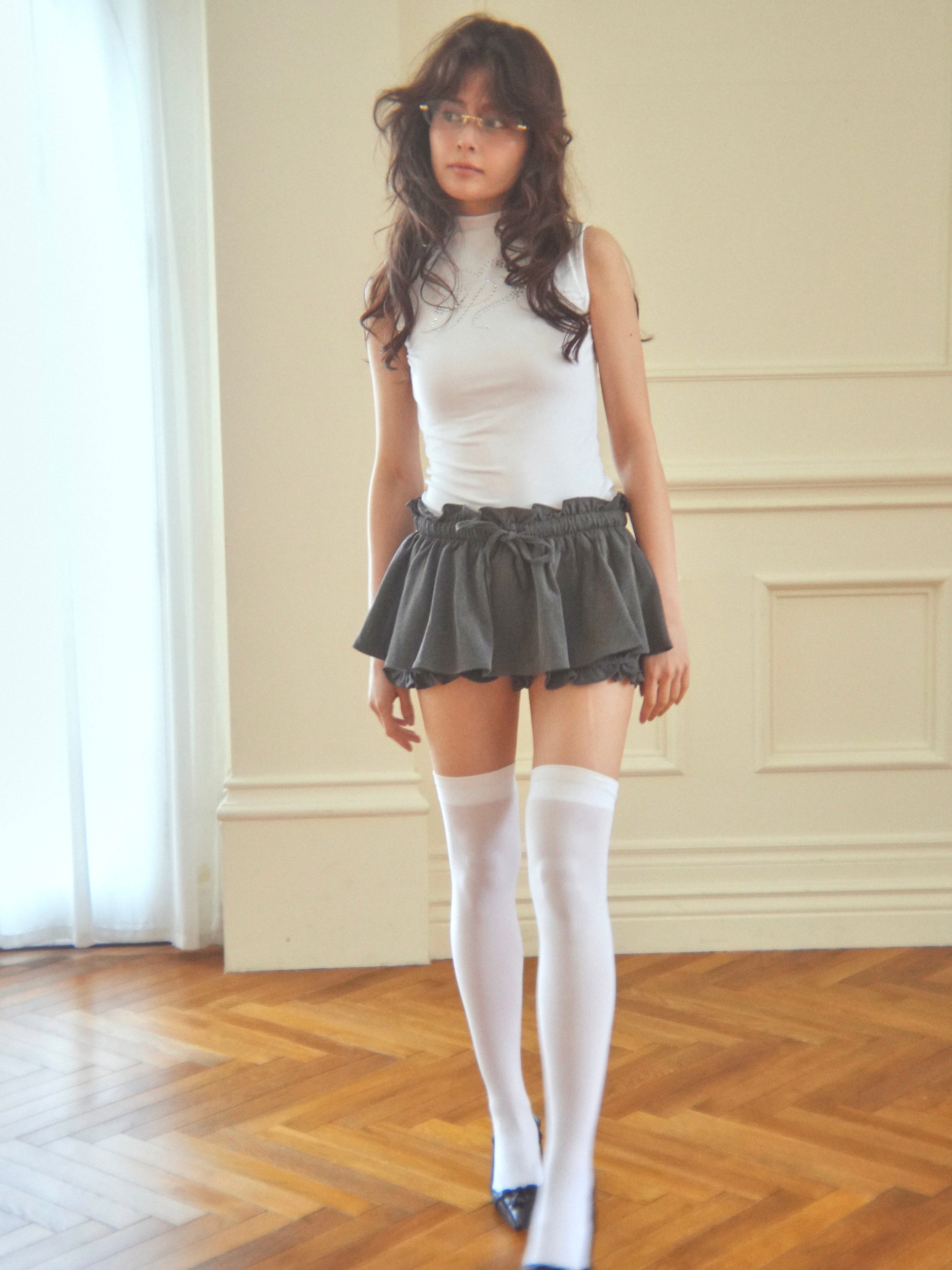 frill gather skorts