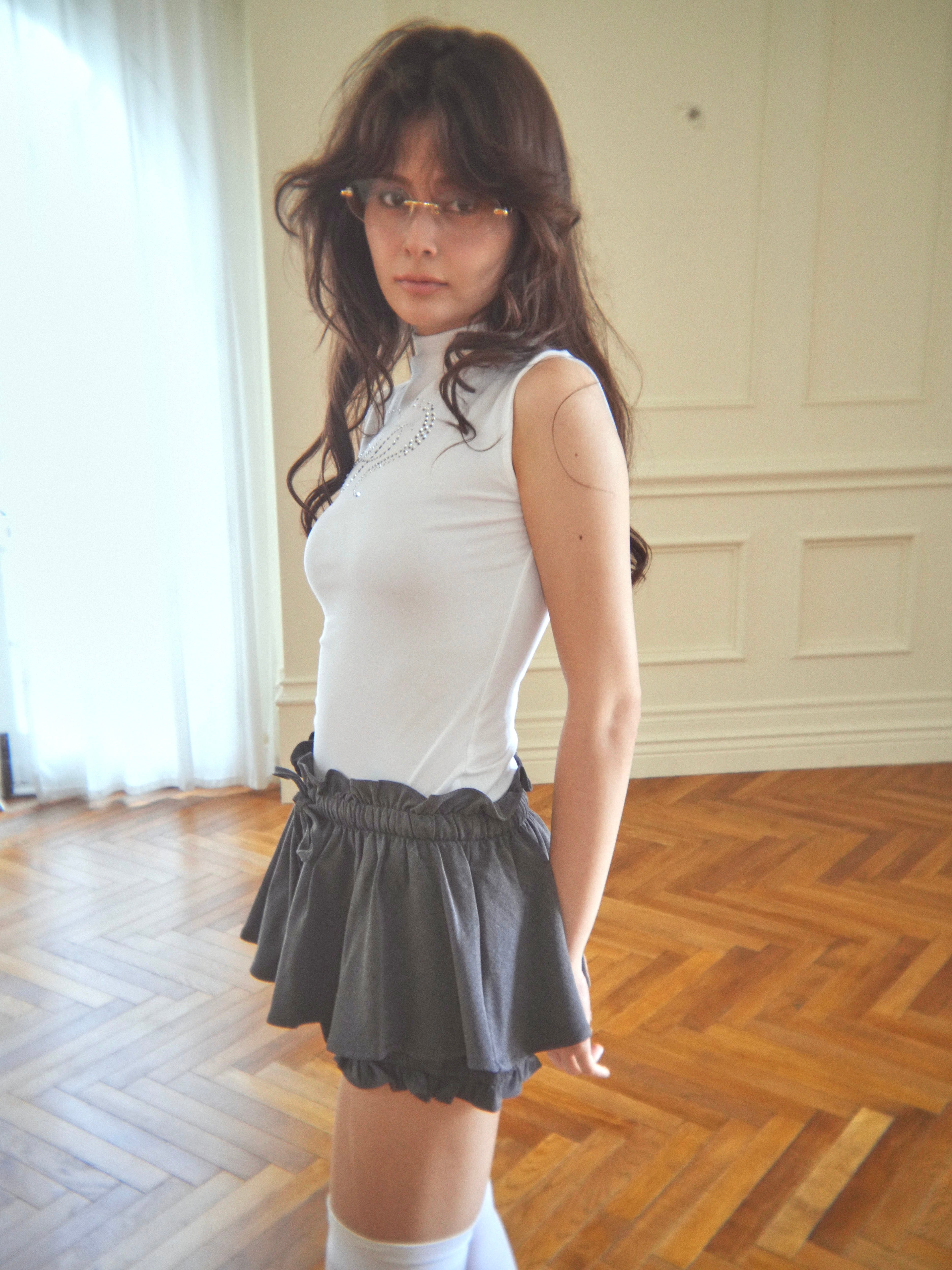 frill gather skorts