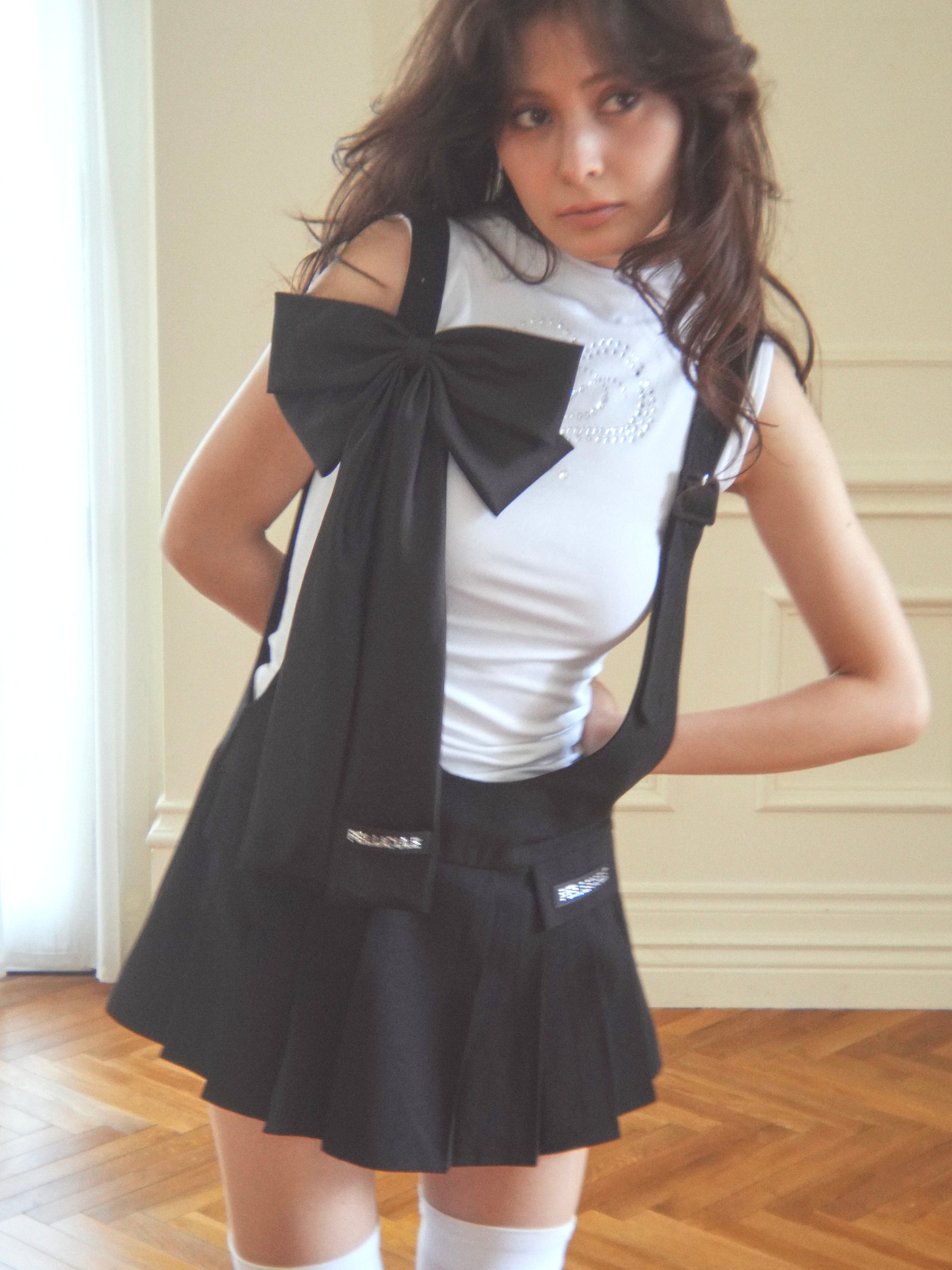 ribbon jumper skirt｜PELLICULE | ぺリキュール