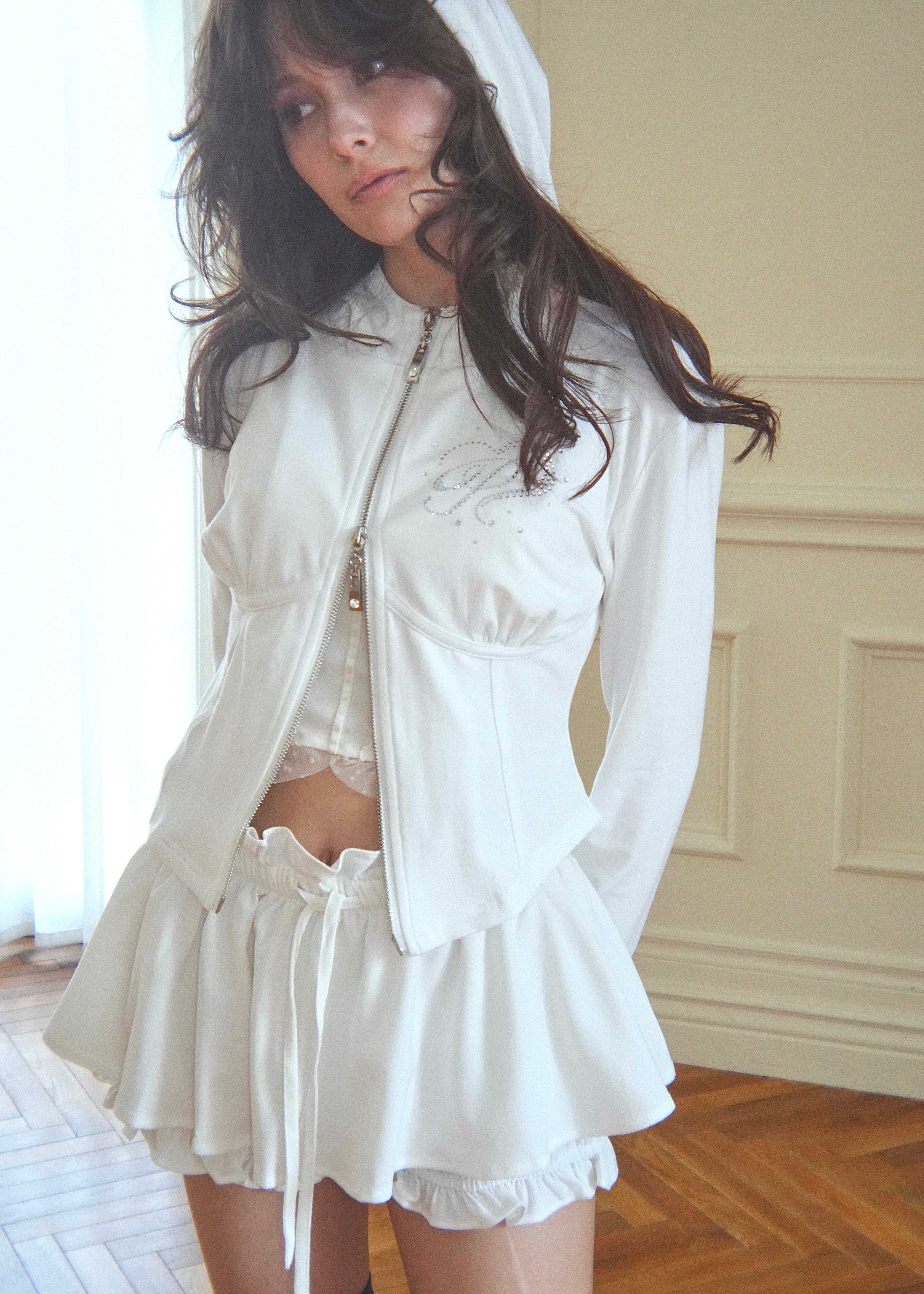frill gather skorts
