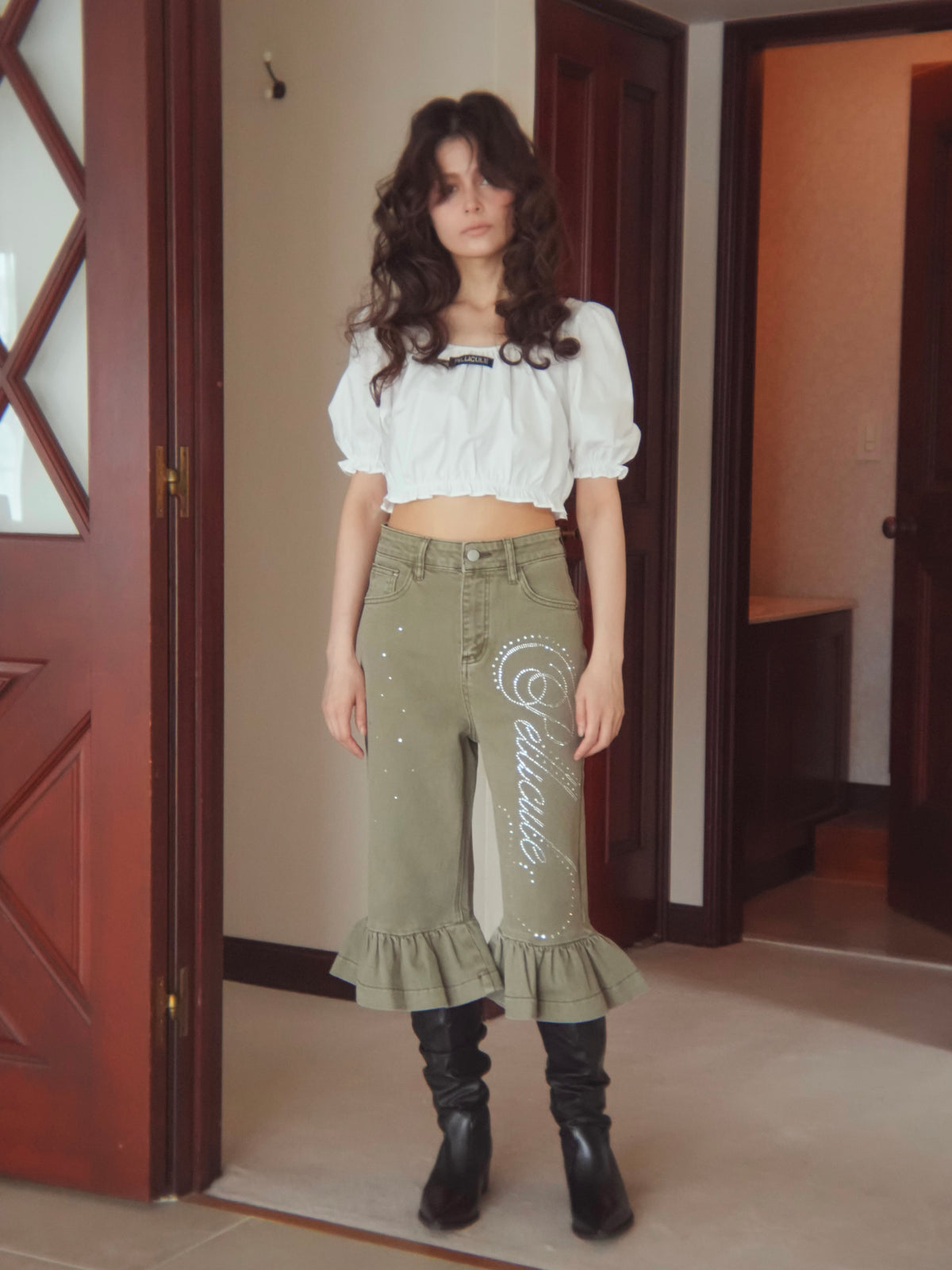 pc frill halfdenim