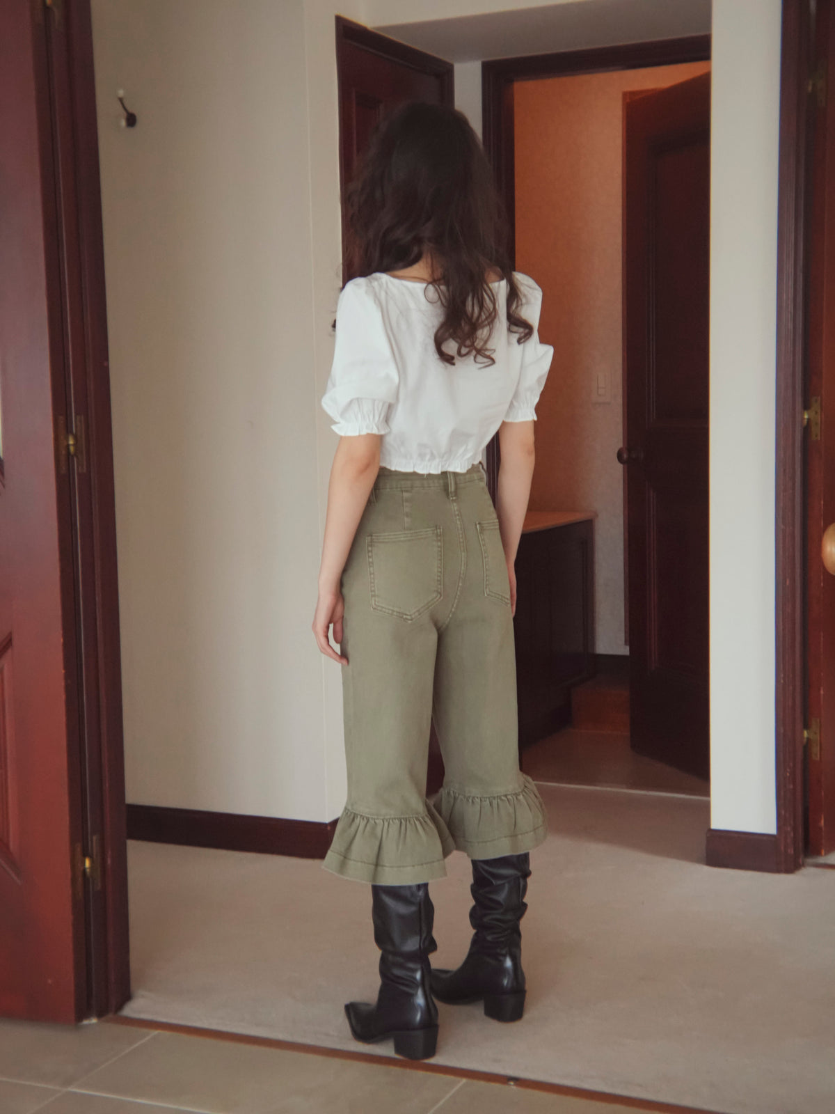 pc frill halfdenim