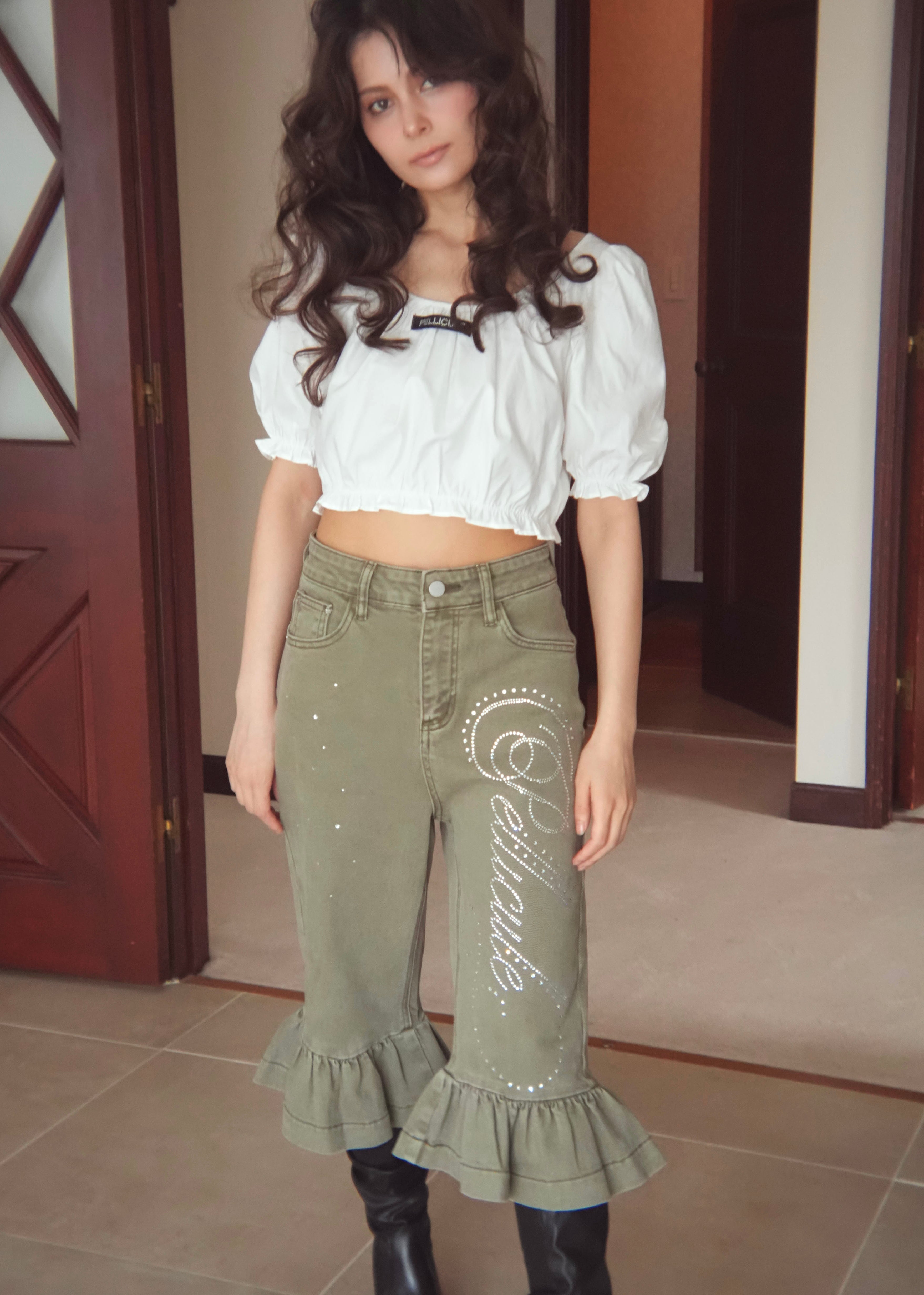 pc frill halfdenim