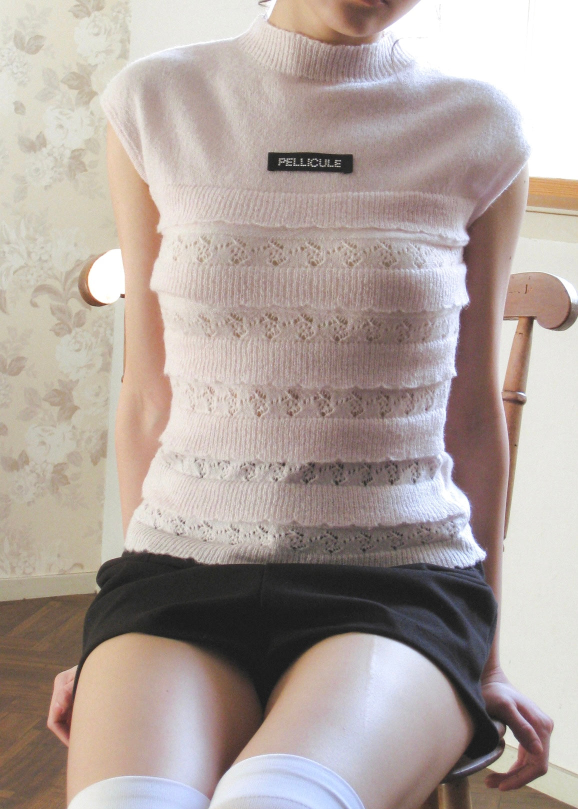 トップス PELLICULE babyrose knit WHITE babyrose knit｜PELLICULE | ぺリキュール