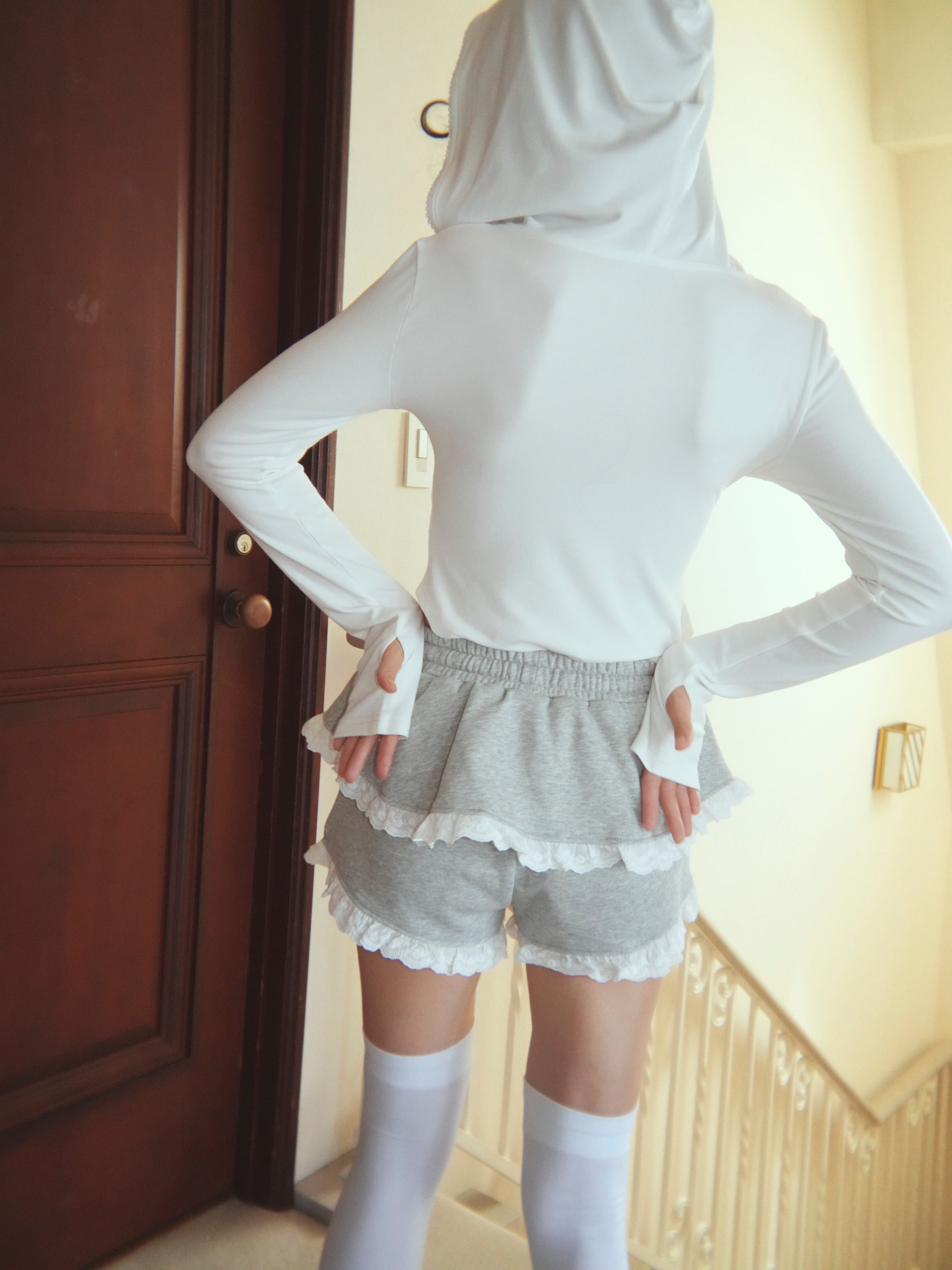 motif hoodie bodysuits