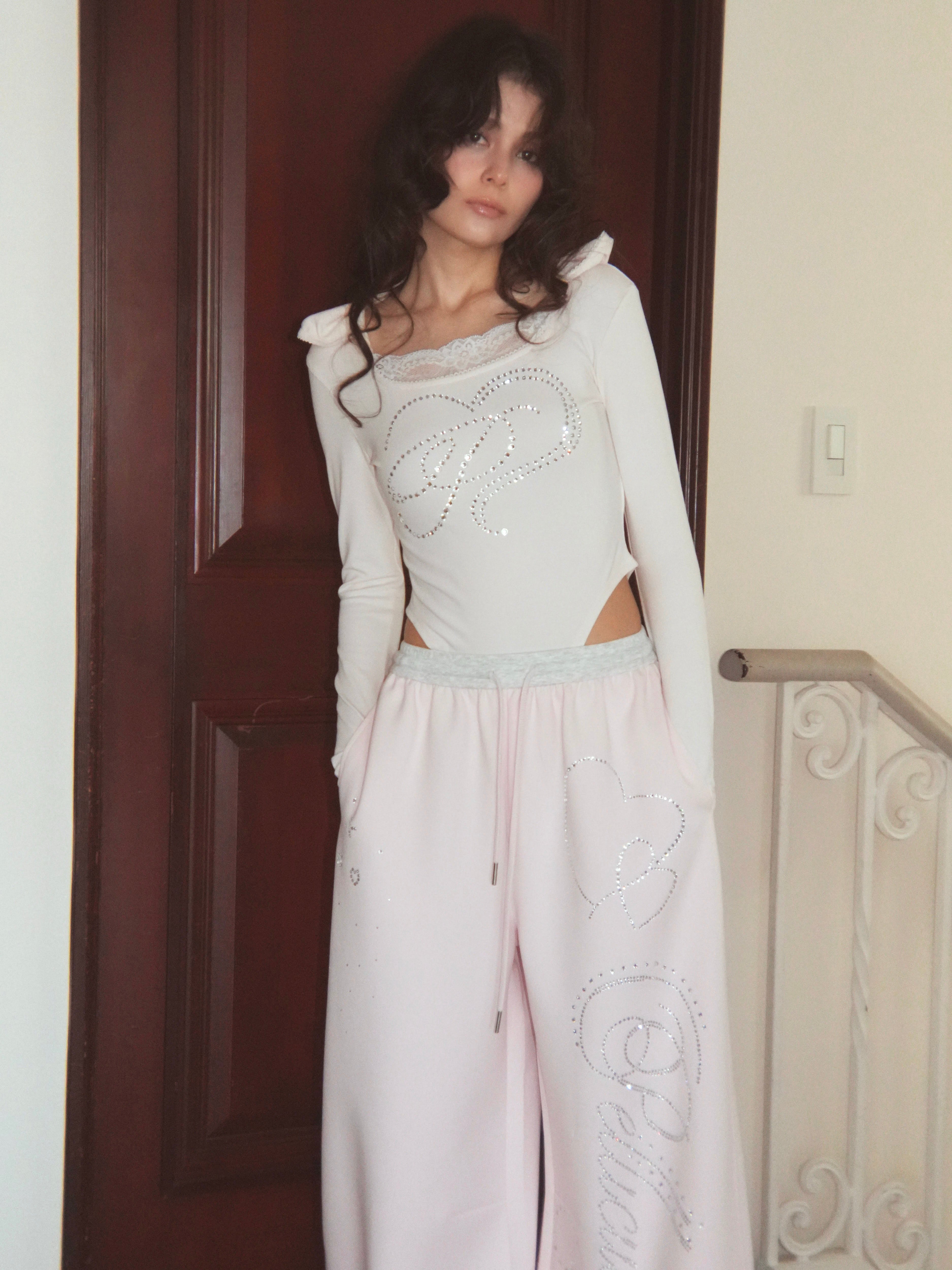 motif hoodie bodysuits