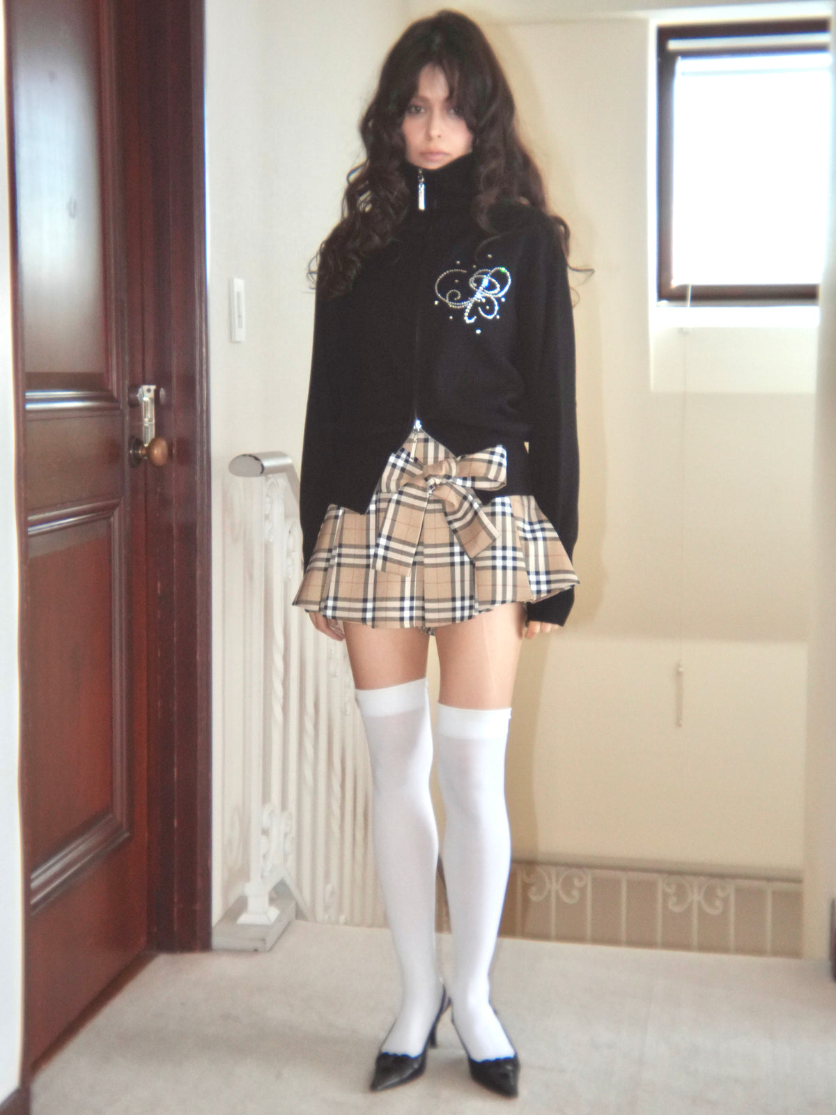 motif standneck knit