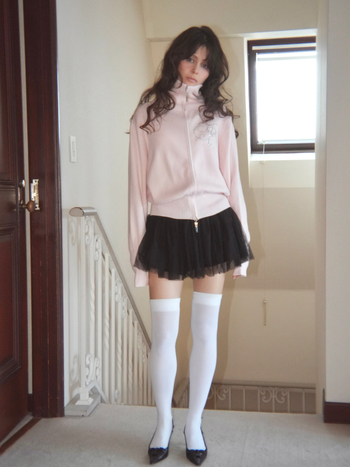 motif standneck knit
