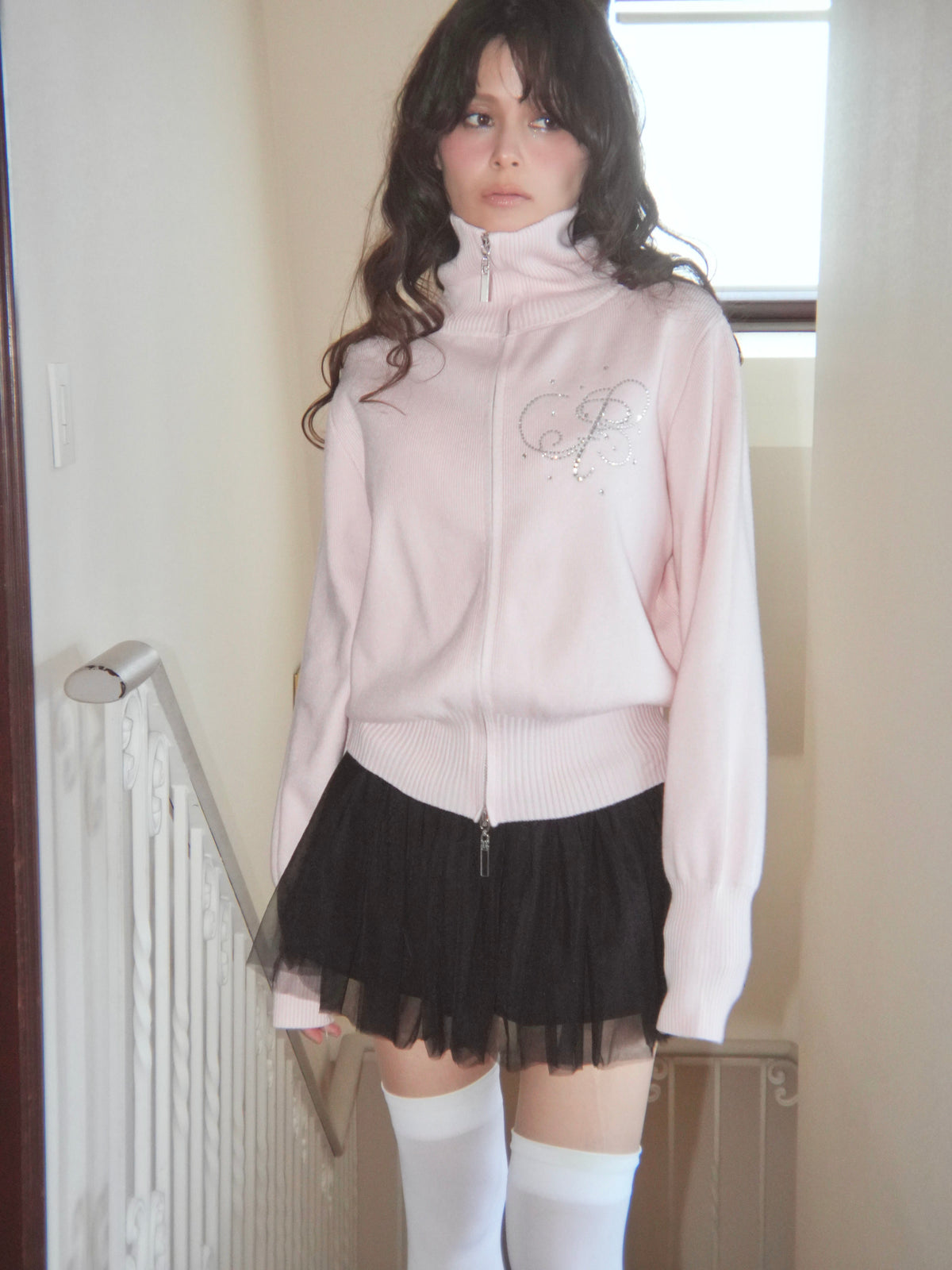 motif standneck knit