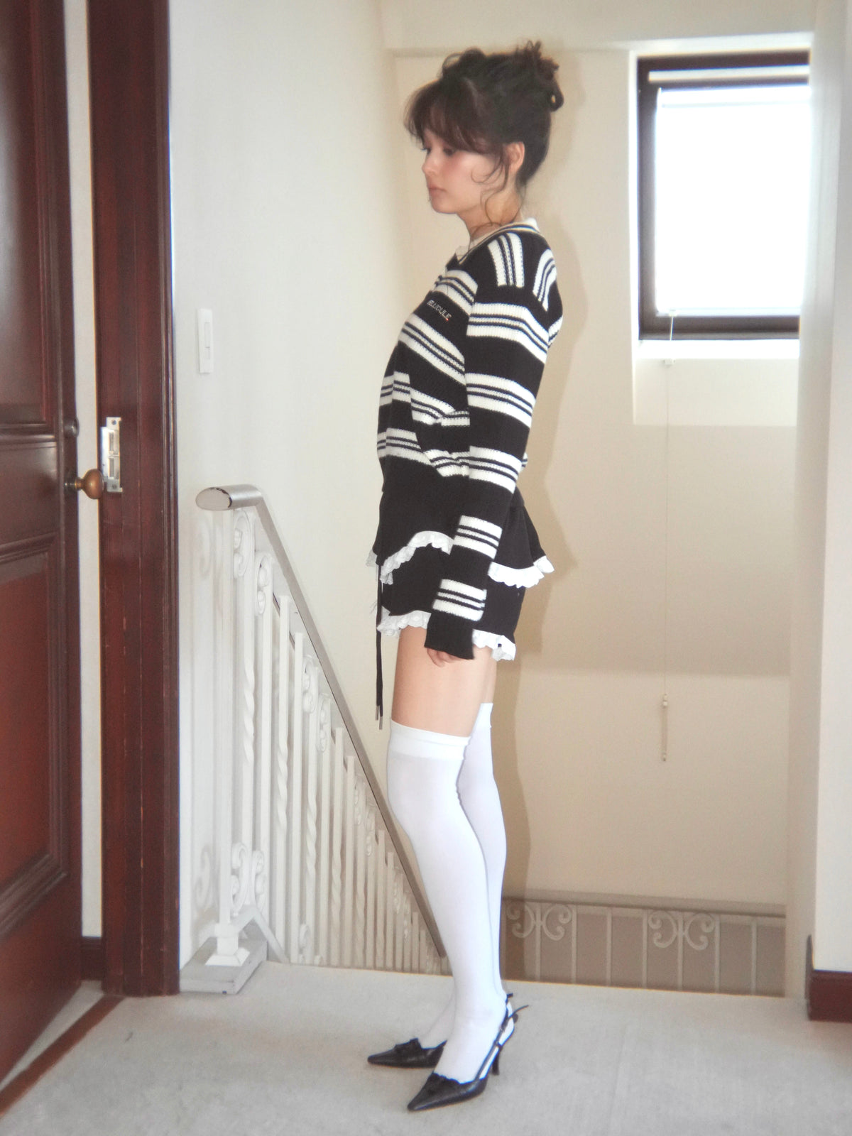 border polo knit