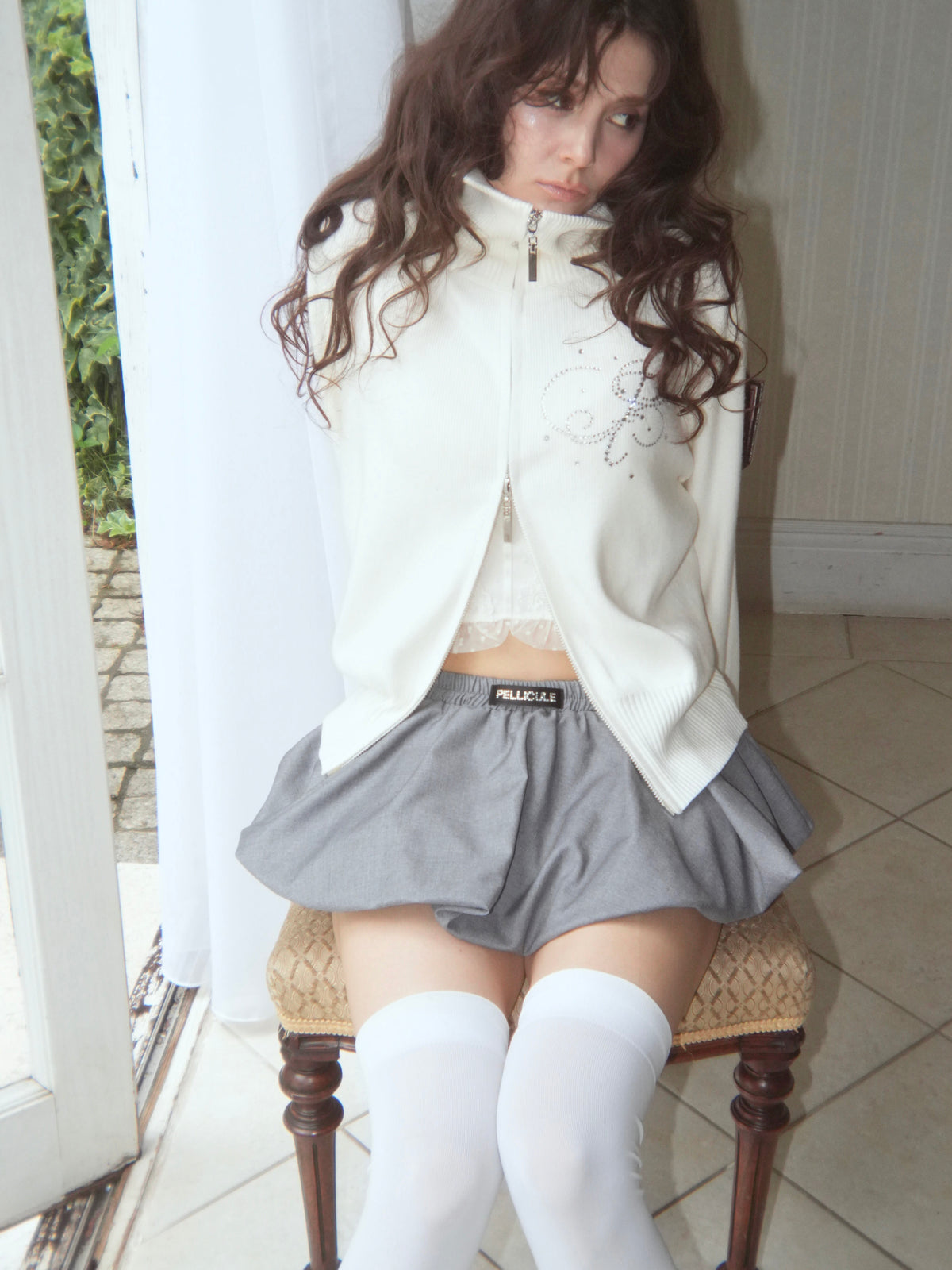 motif standneck knit