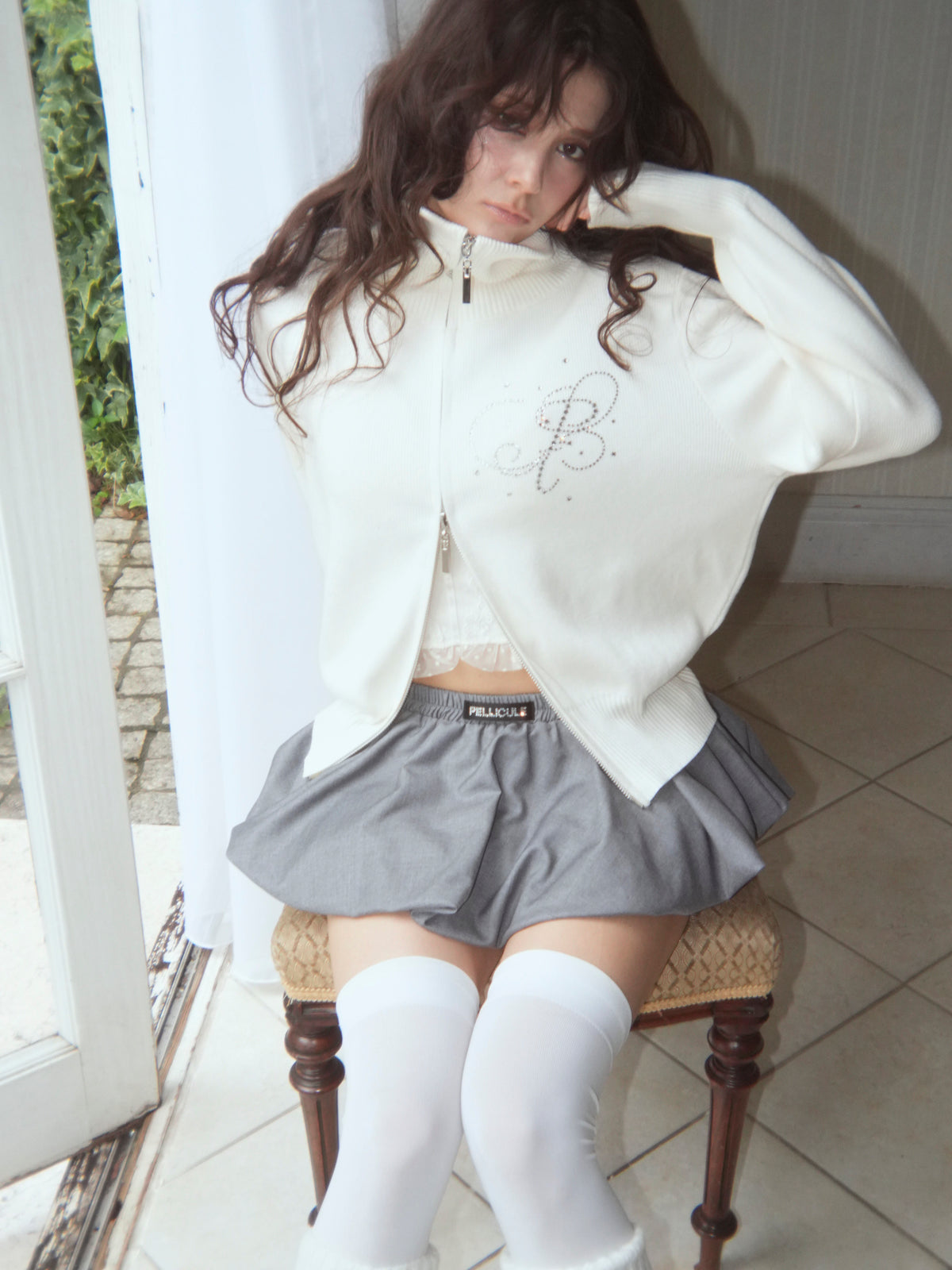 motif standneck knit