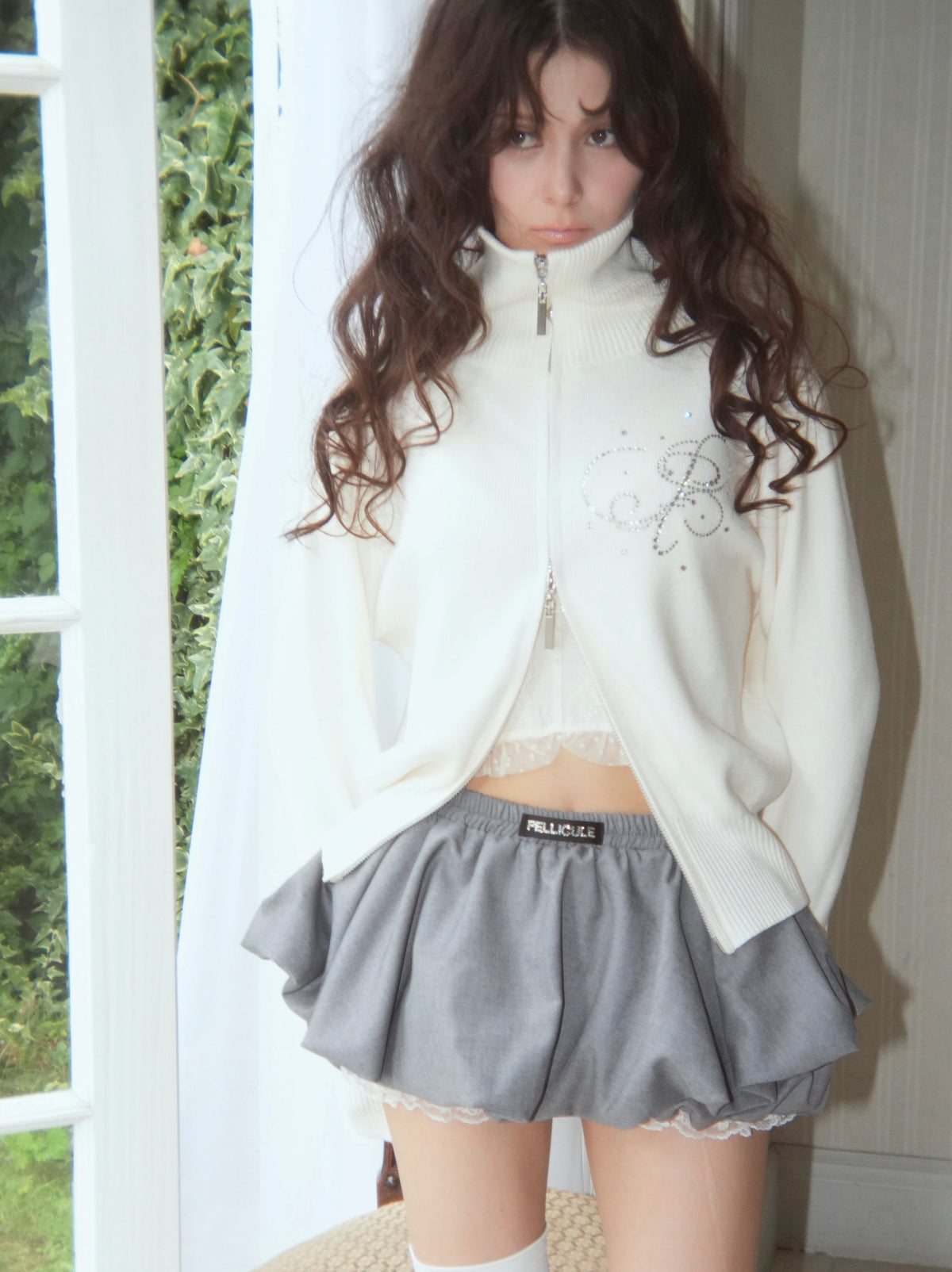motif standneck knit